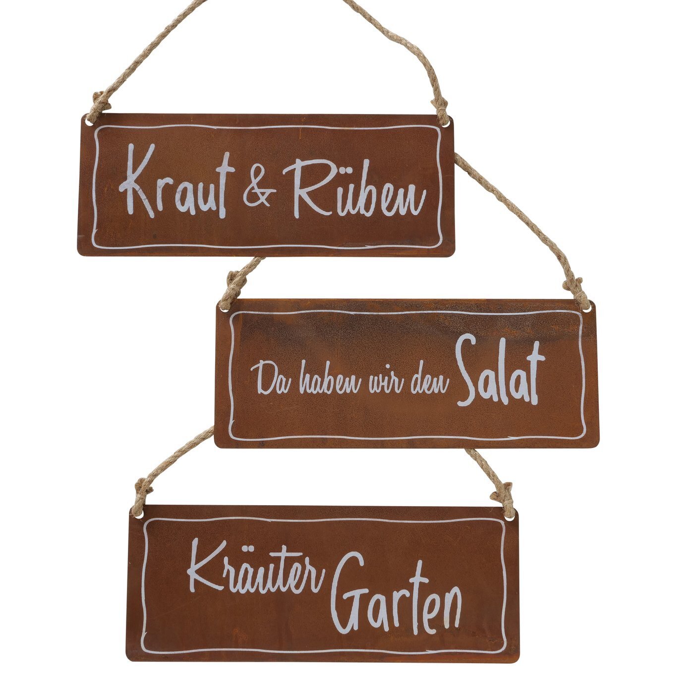 Schild Kraut Outdoorgeeignet, braun 