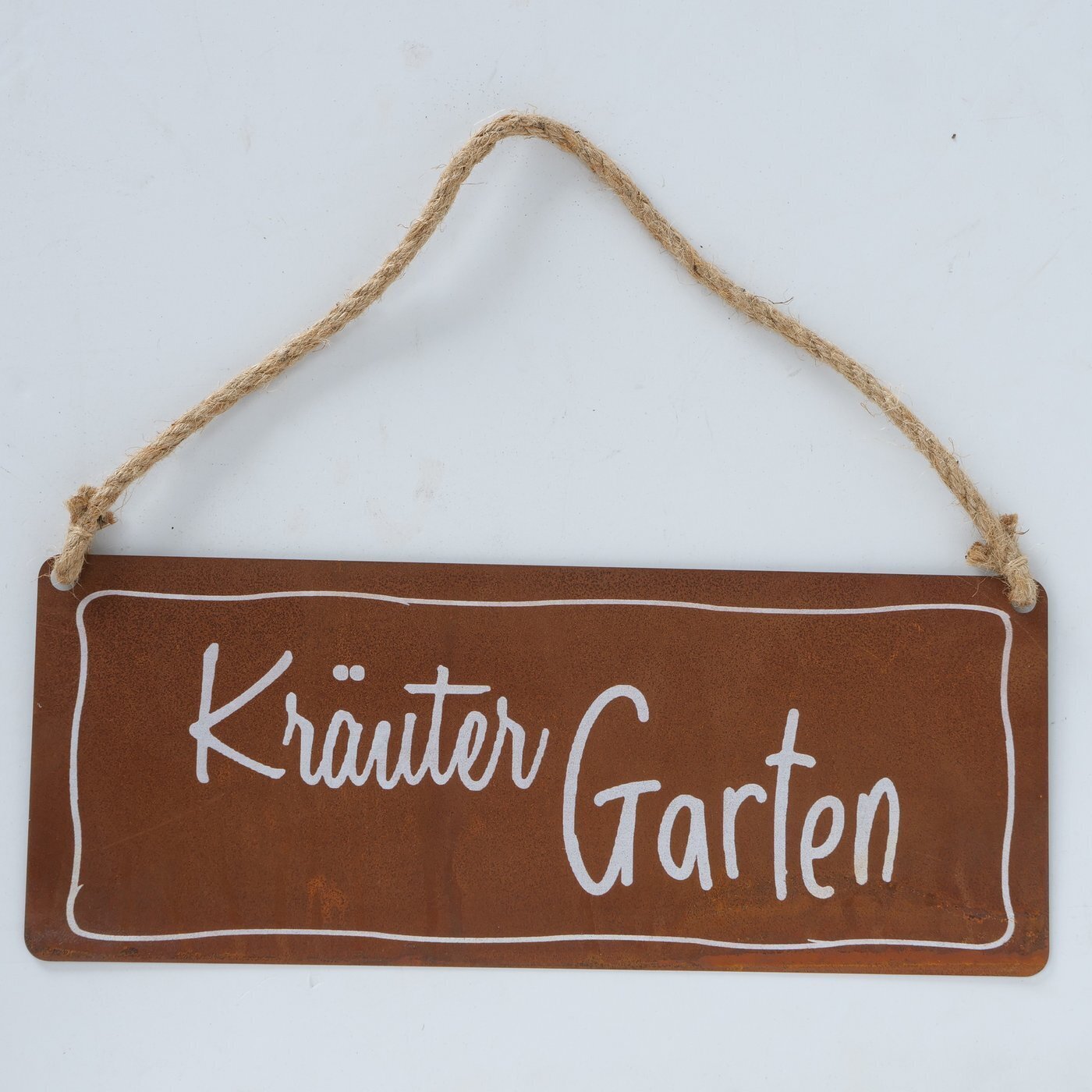Schild Kraut Outdoorgeeignet, braun 
