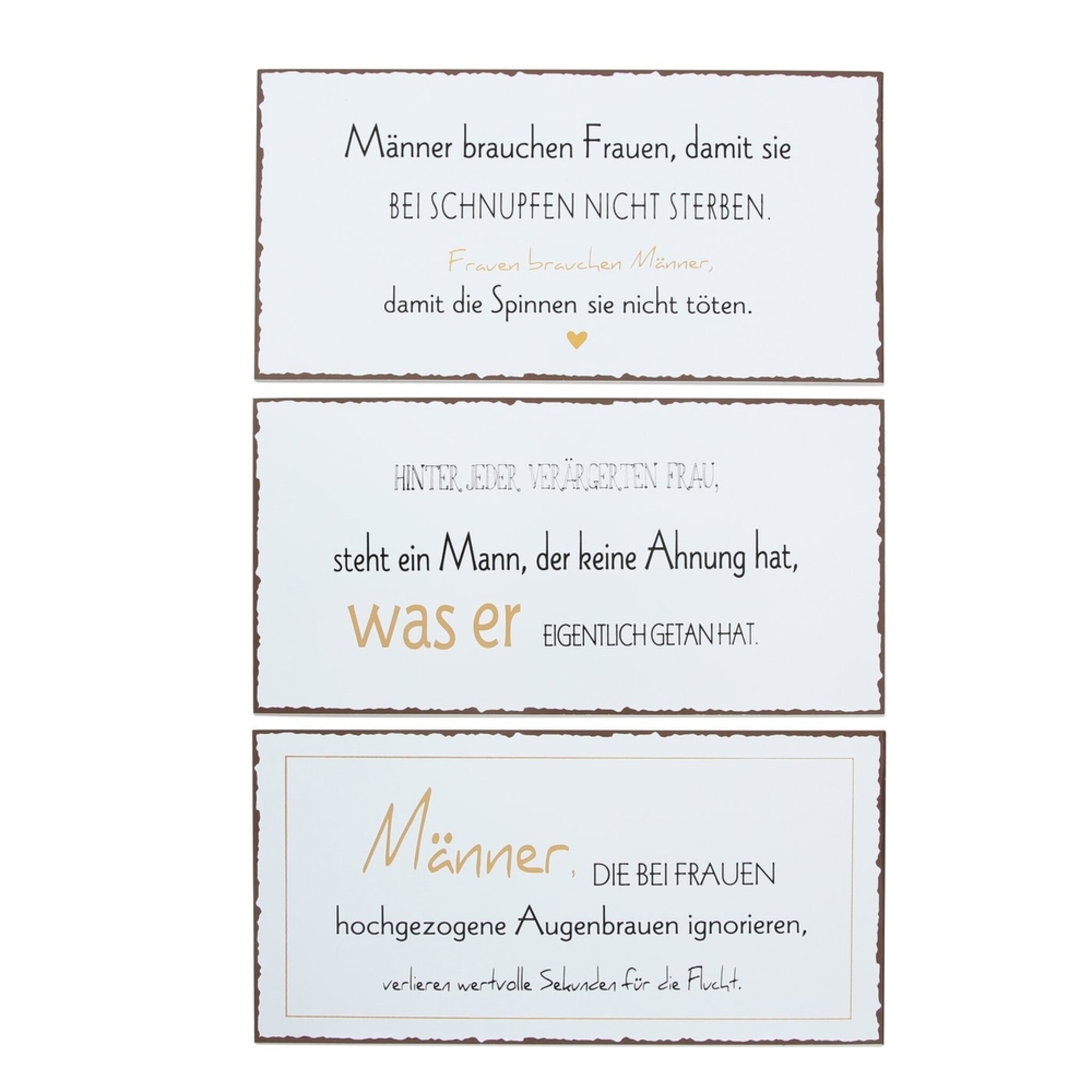 Schilder Männer, 3er Set, weiss 