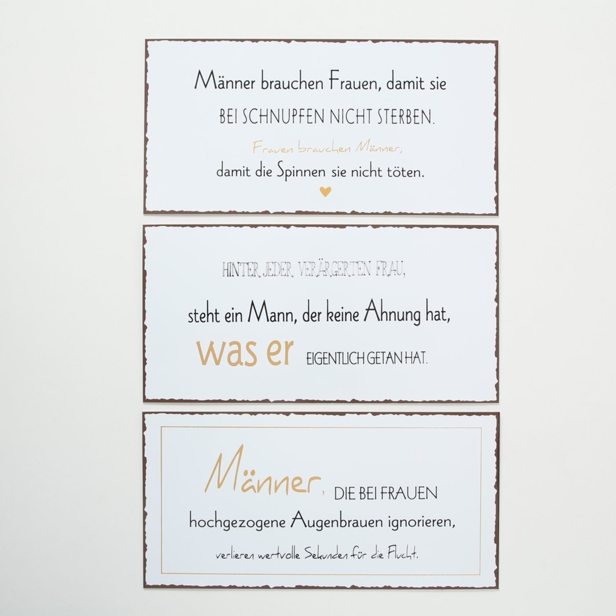 Schilder Männer, 3er Set, weiss 
