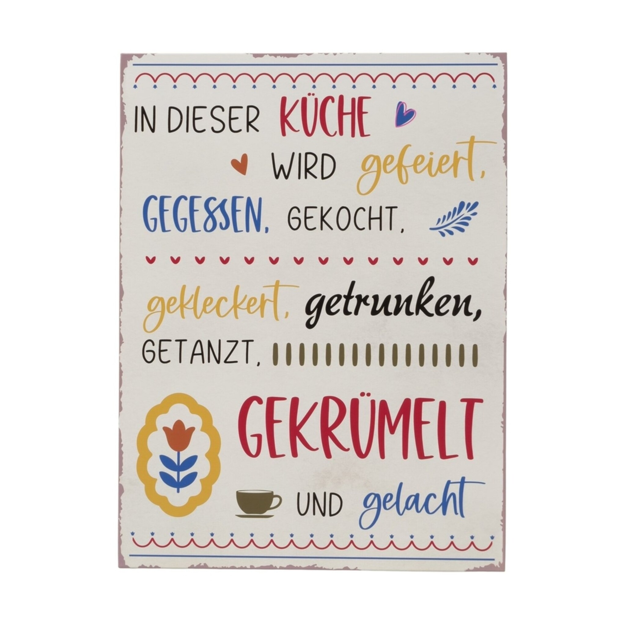 Schild Kochen mit Liebe 2er, weiss 