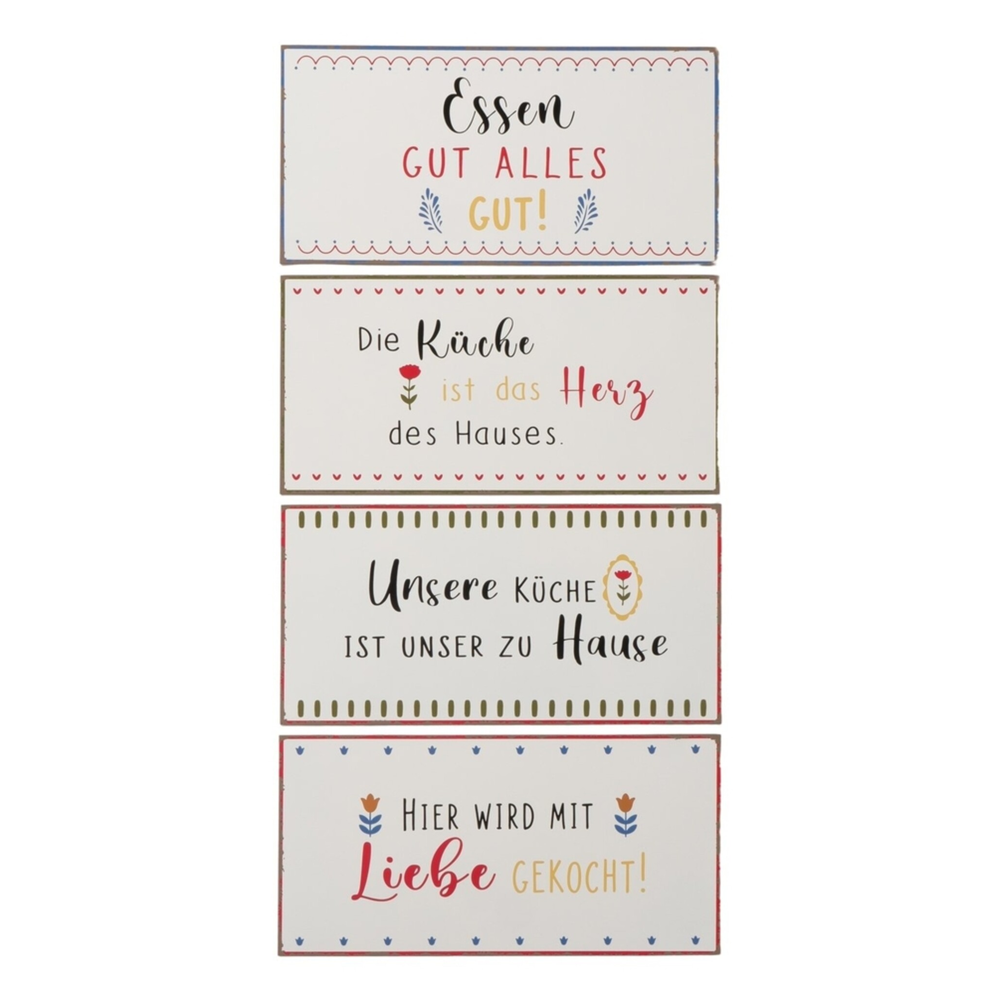 Schild Essen gut, alles gut, 4er, weiss 