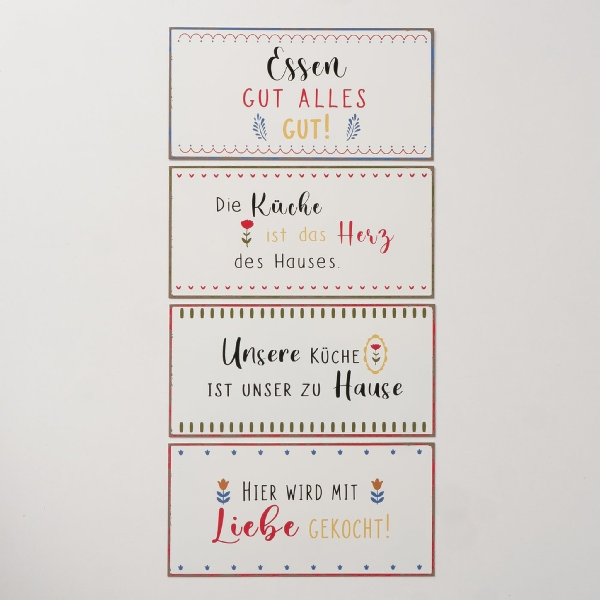 Schild Essen gut, alles gut, 4er, weiss 