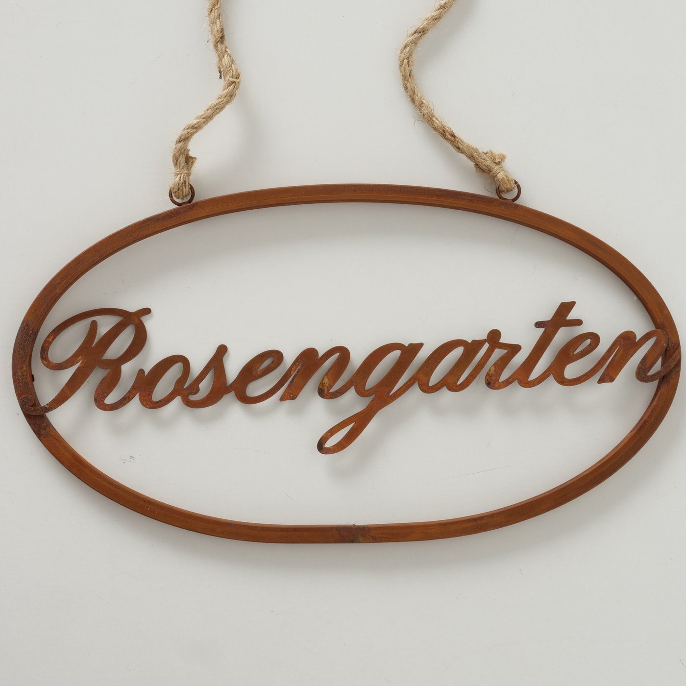 3er Set Schild Traumgarten, rostbraun 