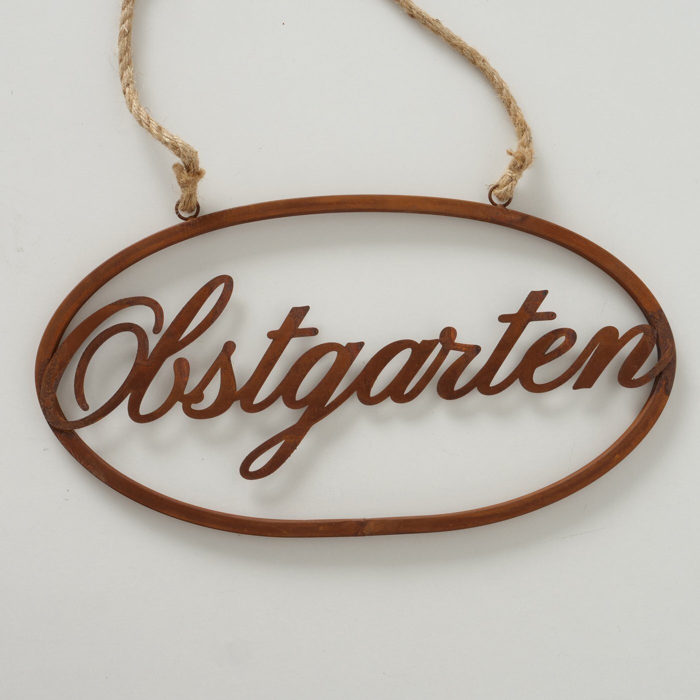 3er Set Schild Traumgarten, rostbraun 