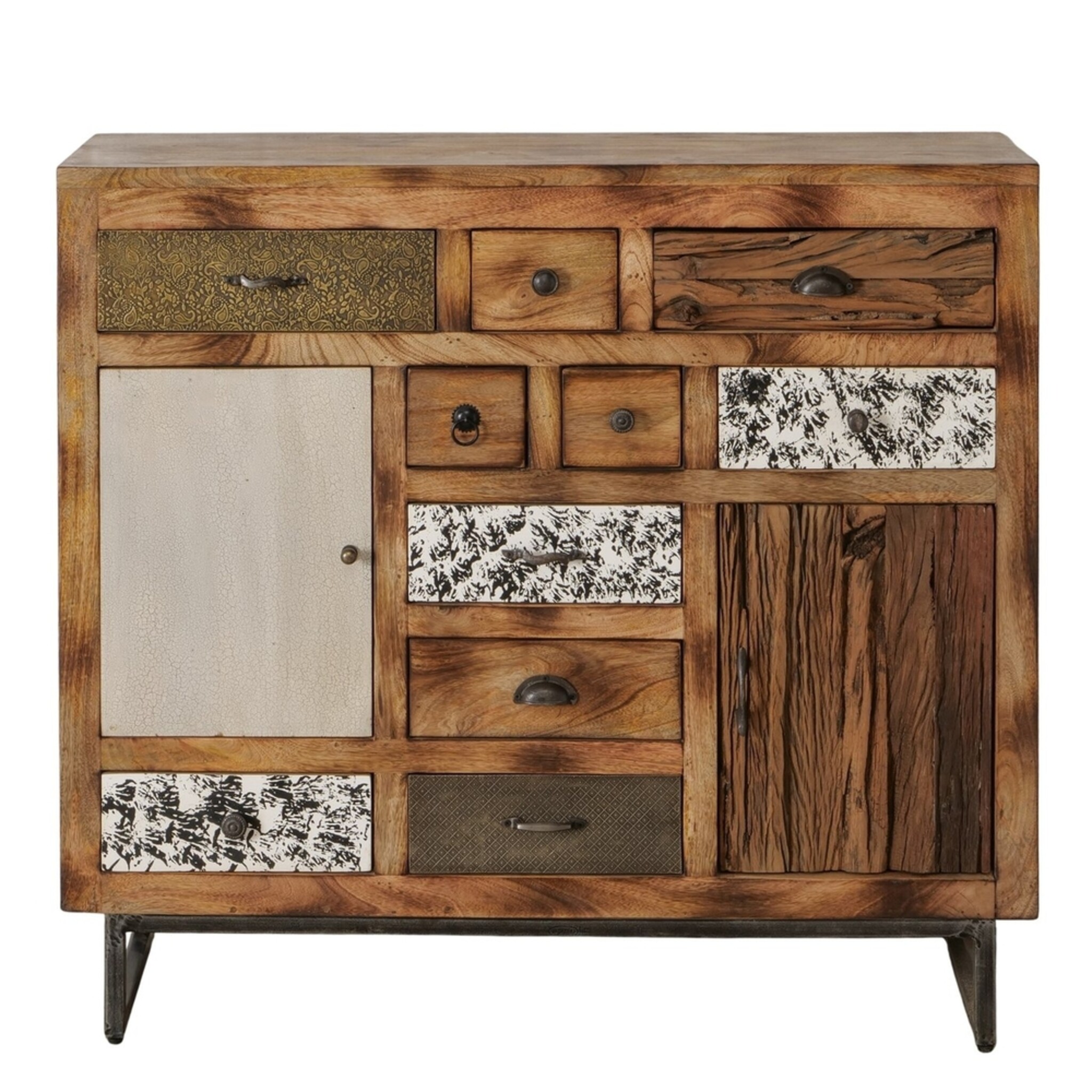 Schrank Gredoli, braun 115 x 35 x 105 cm