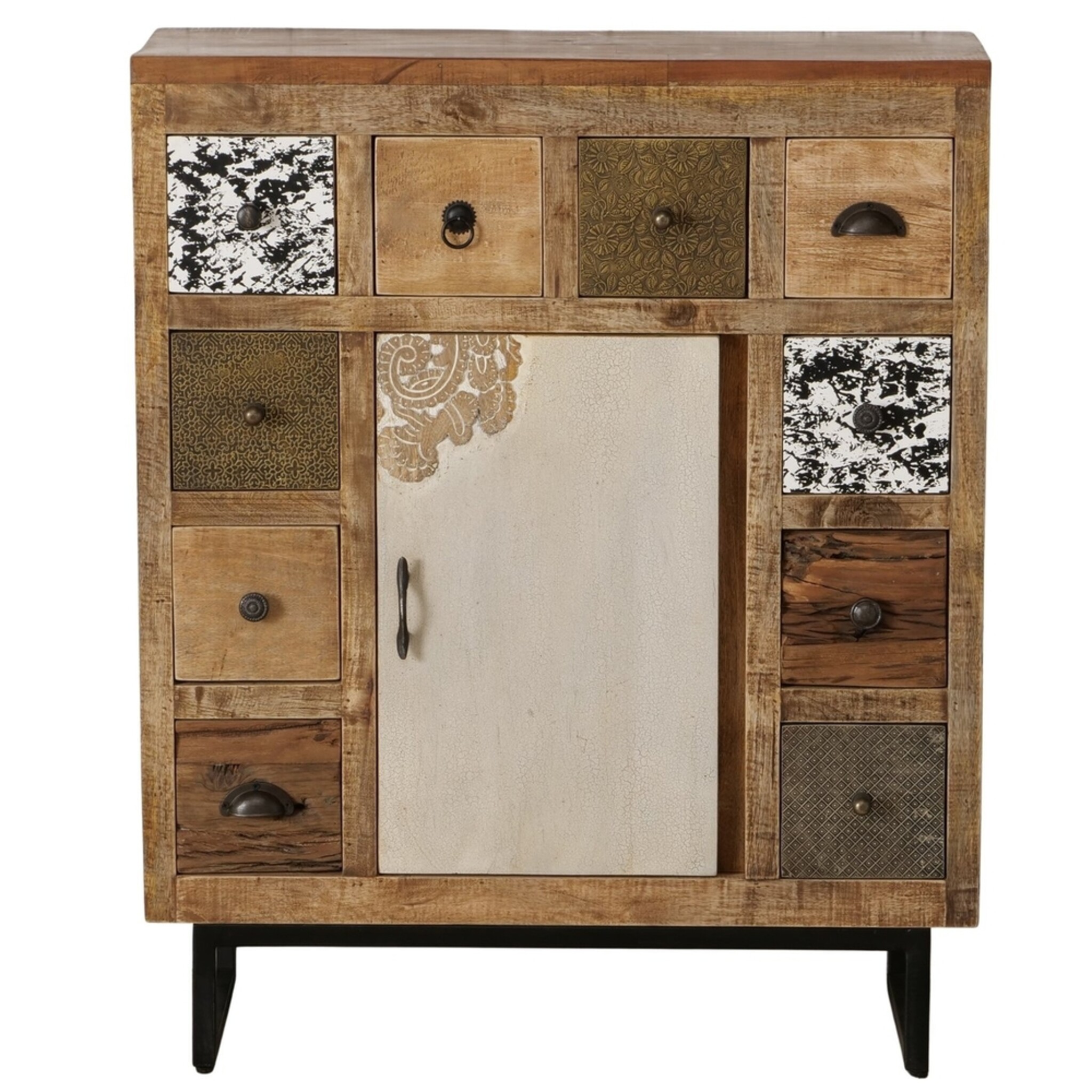 Schrank Gredoli, braun 85 x 35 x 104 cm