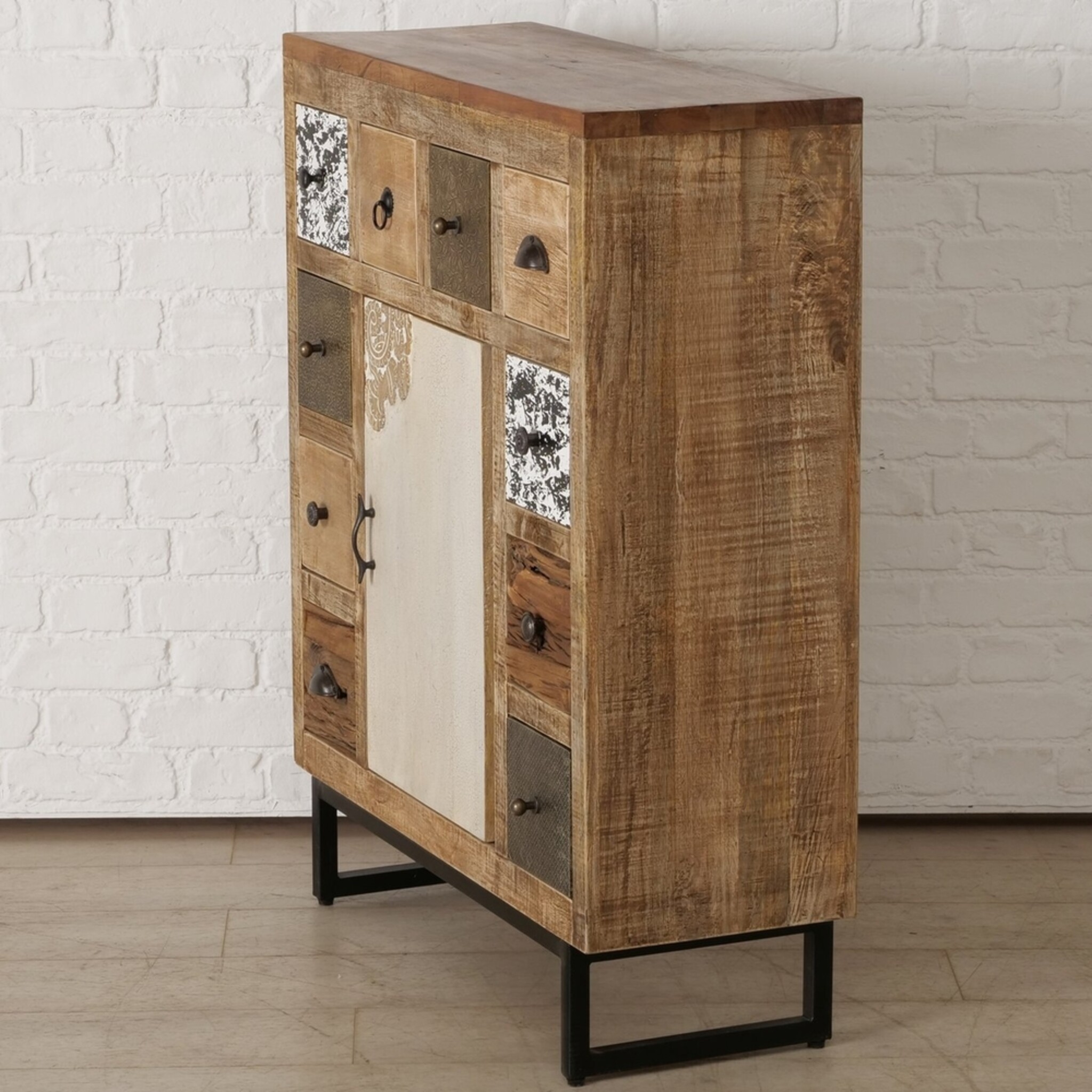 Schrank Gredoli, braun 85 x 35 x 104 cm