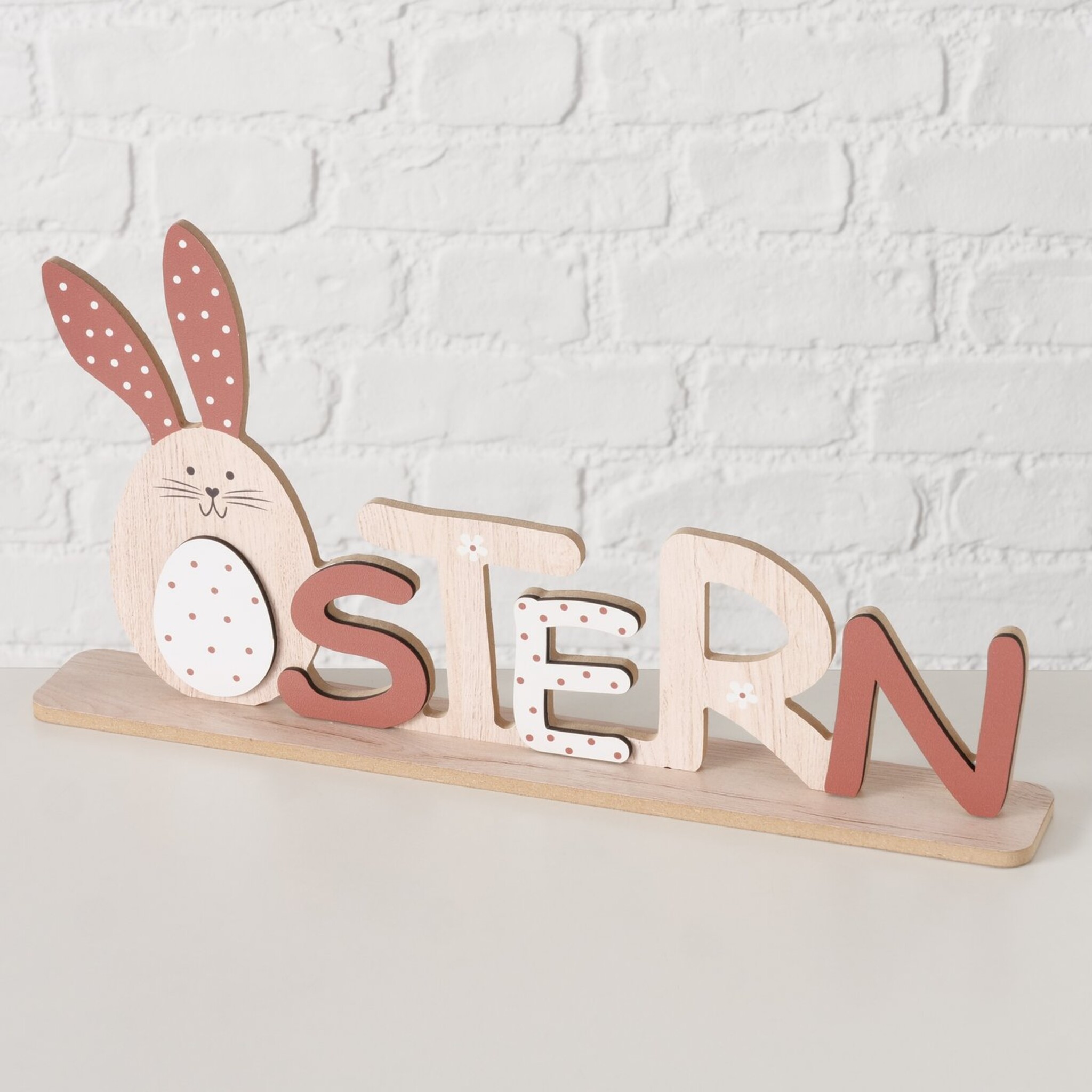 Schriftzug Ostern Benji, braun