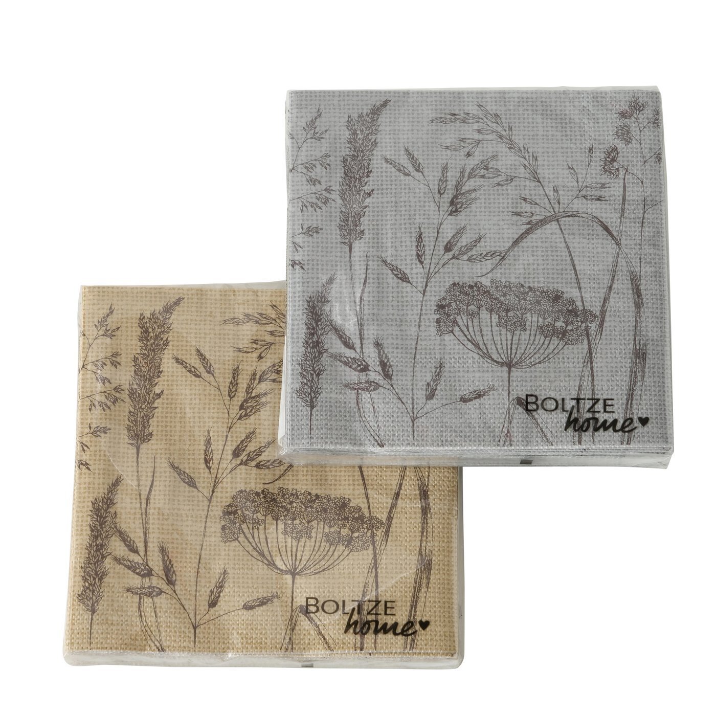 Serviette Linnen 2er Set, beige 