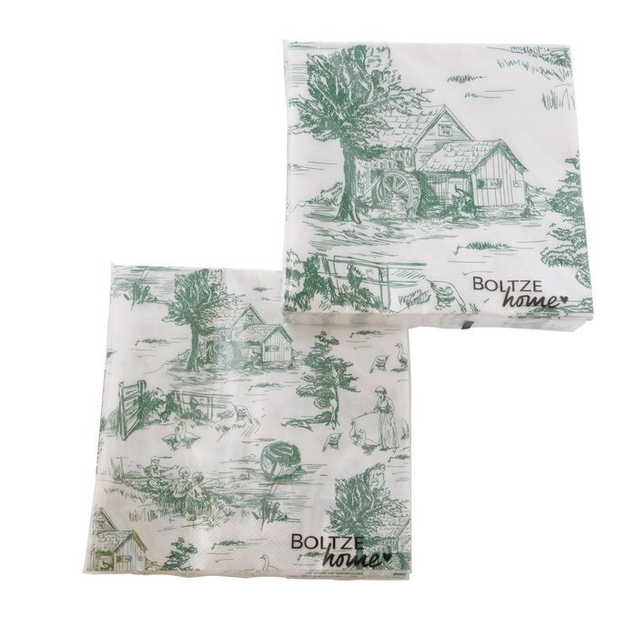 Cocktail-Servietten 'Full House' - Grün, 3-lagig, 20 Stück, 25 X 25 Cm - Für Partys & Festliche Anlässe