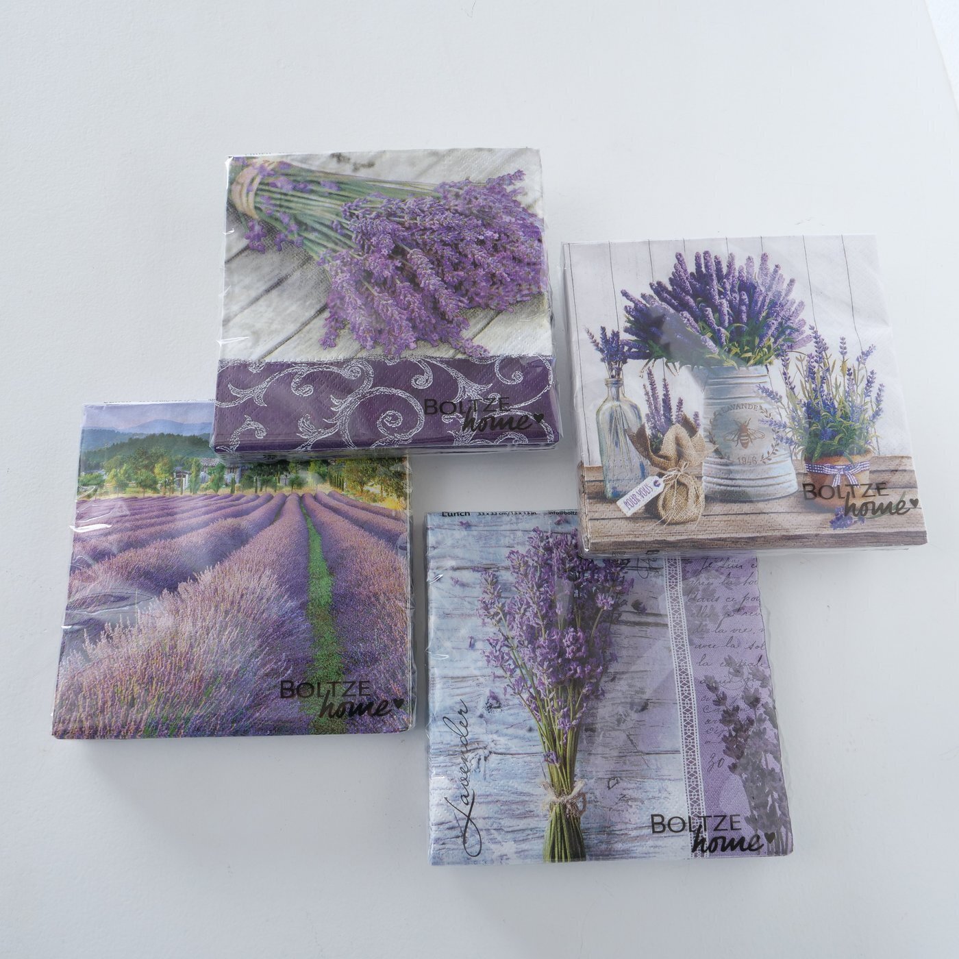 Servietten Lavendel 4er-Set, diverse 