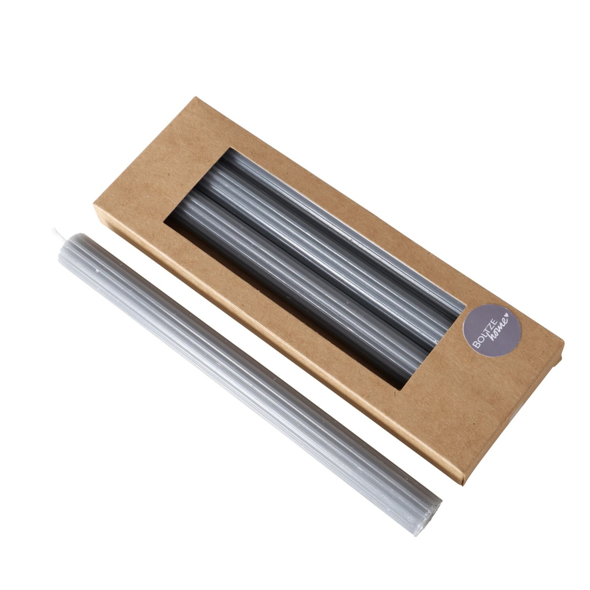 Stabkerze Classic 4er, grau 
