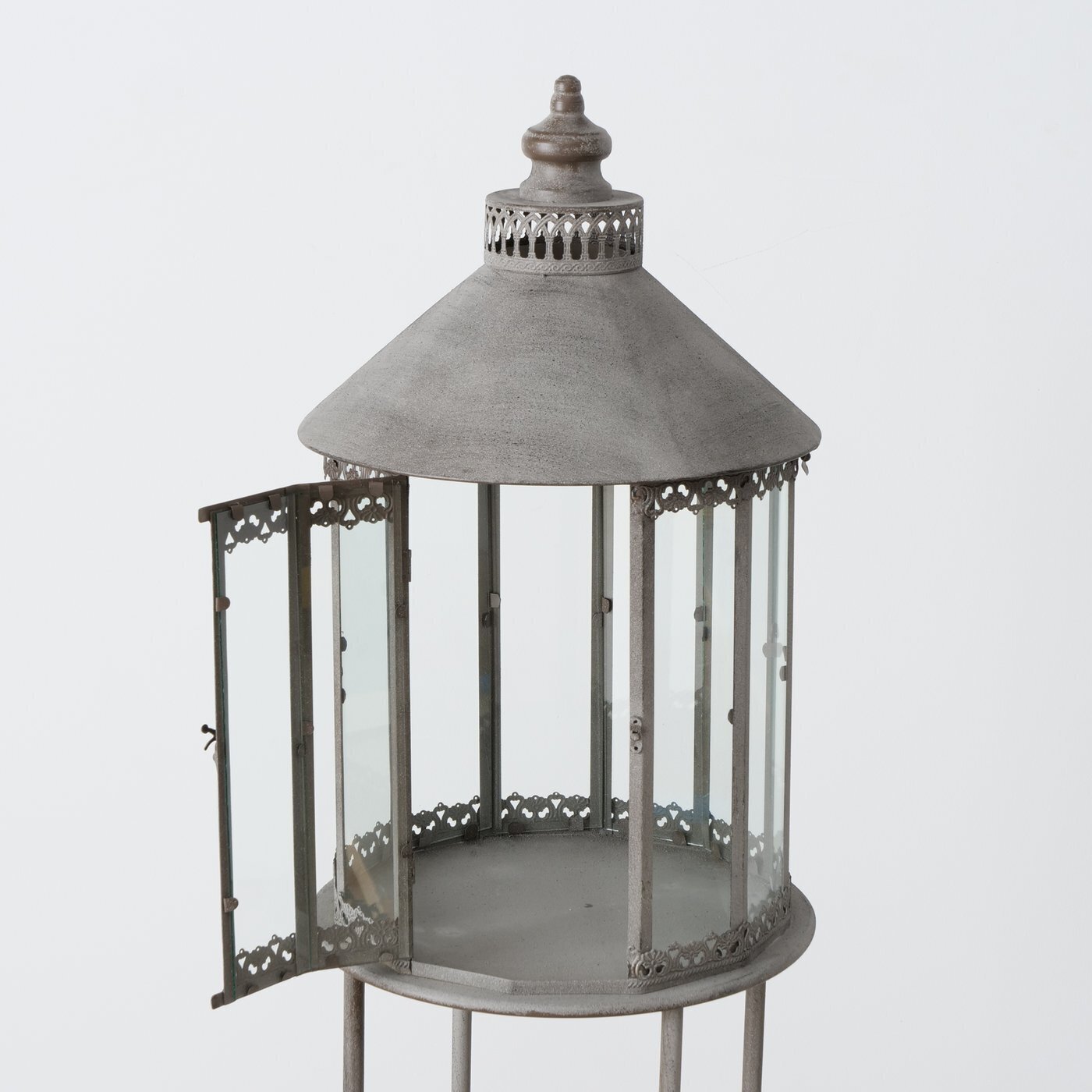 Stand Laterne Aruba 2er, grau 