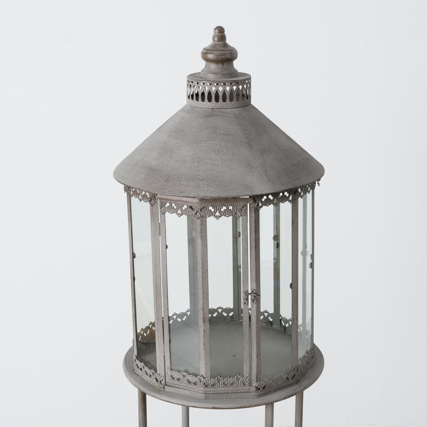 Stand Laterne Aruba 2er, grau 