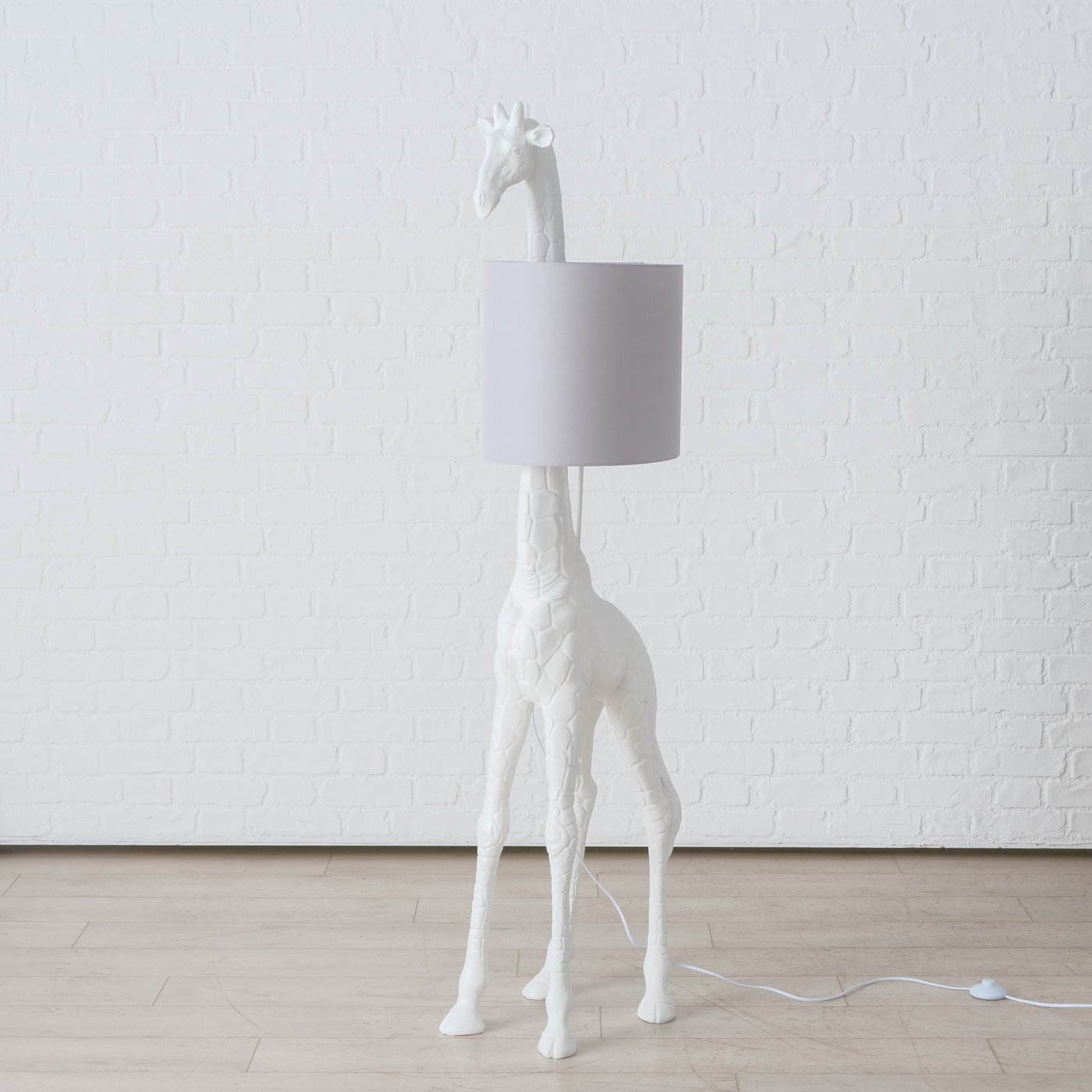 Stehlampe Giraffe, weiss 