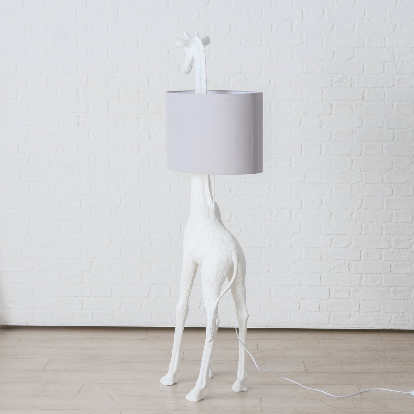 Stehlampe Giraffe, weiss 