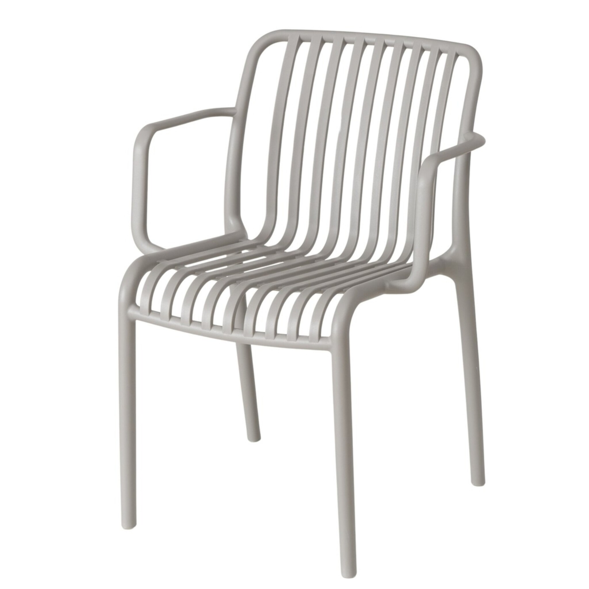 Stuhl aus Kunststoff Quito, grau 