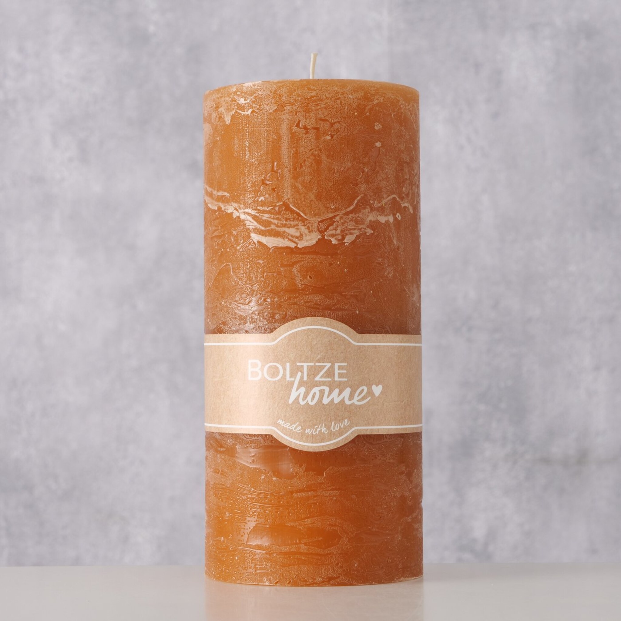 Stumpenkerze Casual, orange 