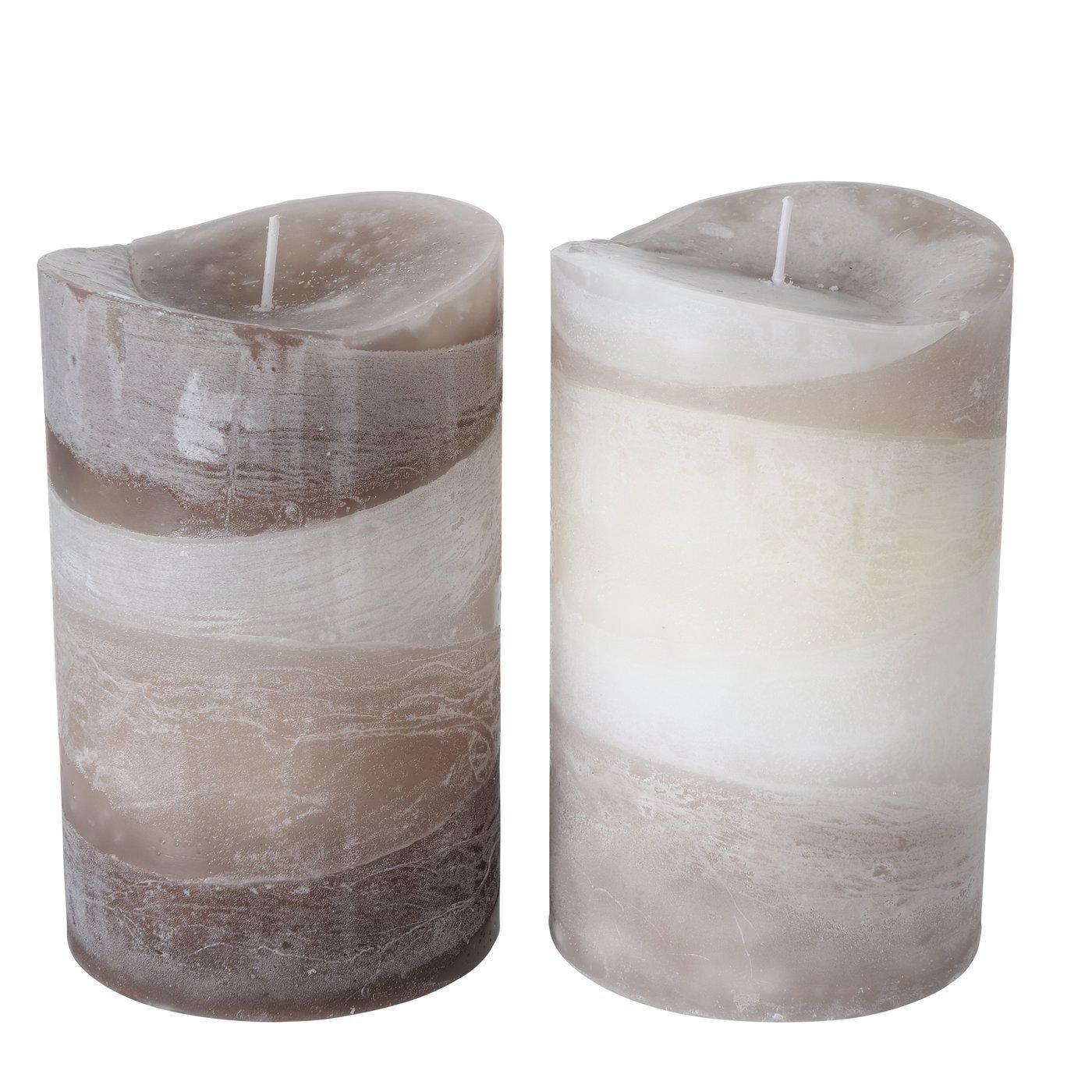 Stumpenkerze Gradienta, braun H15 x Ø9 cm