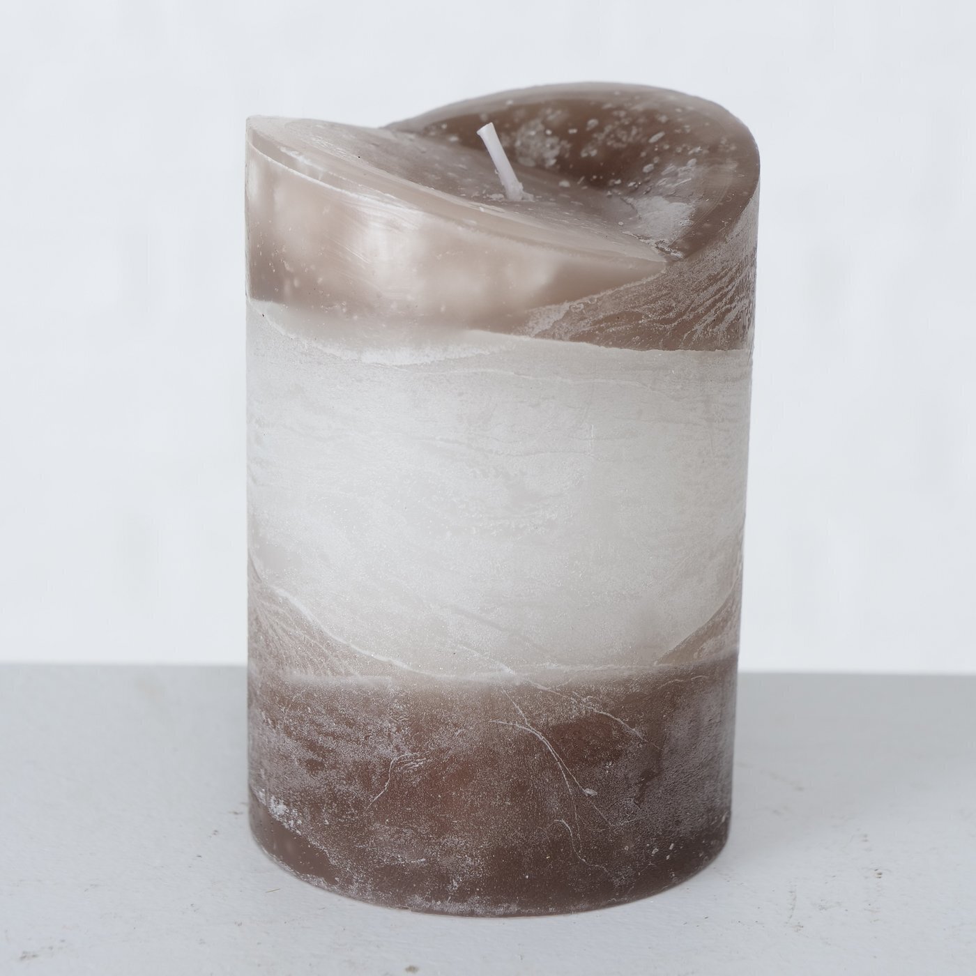 Stumpenkerze Gradienta, braun H10 x Ø7 cm