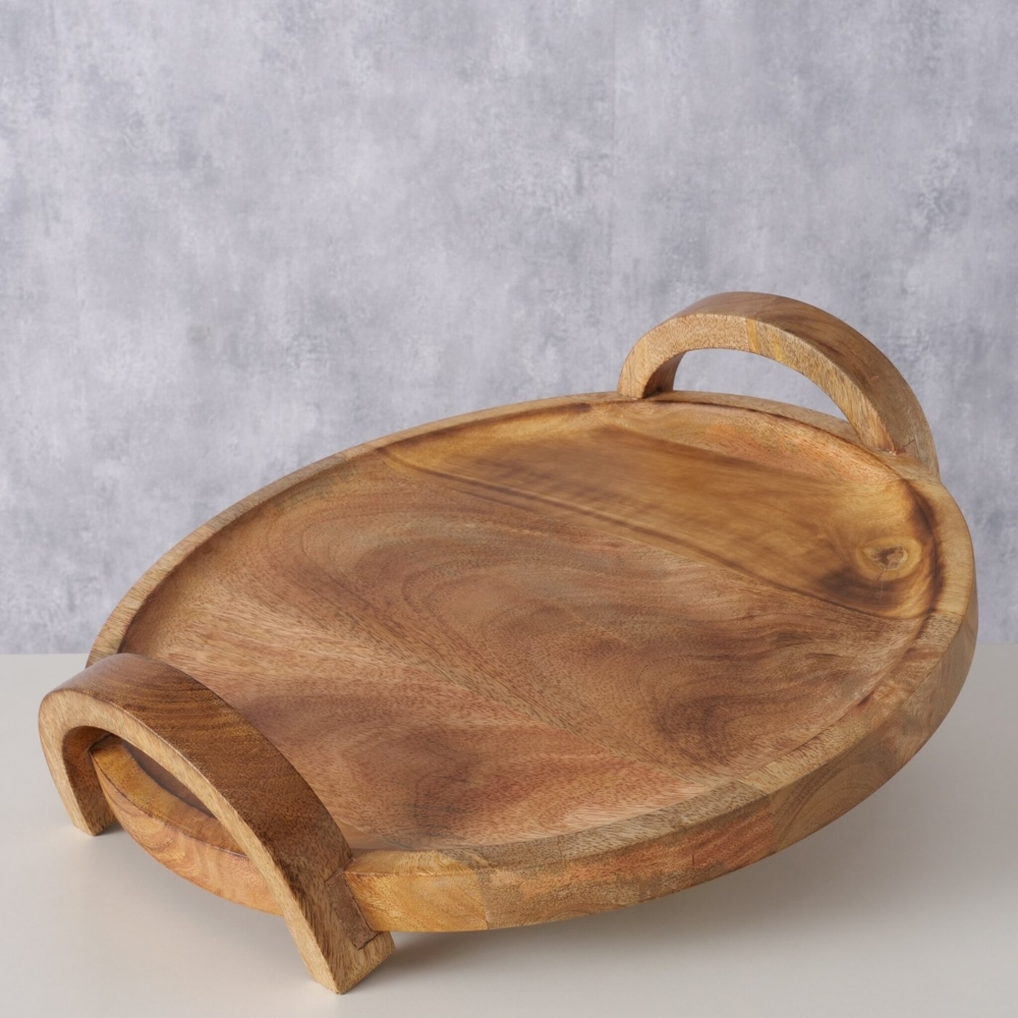 Dekotablett aus Mangoholz Julina, natur