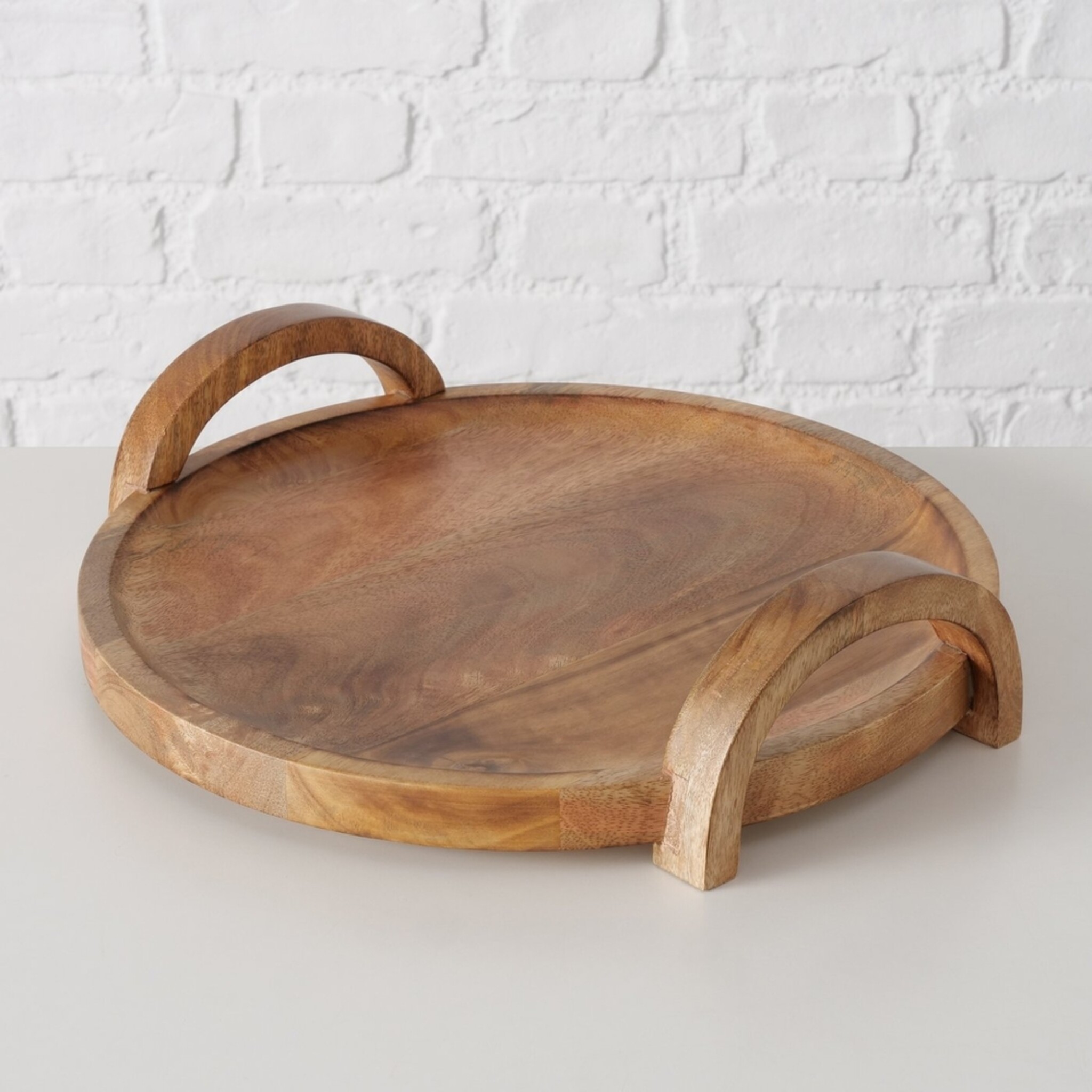 Dekotablett aus Mangoholz Julina, natur