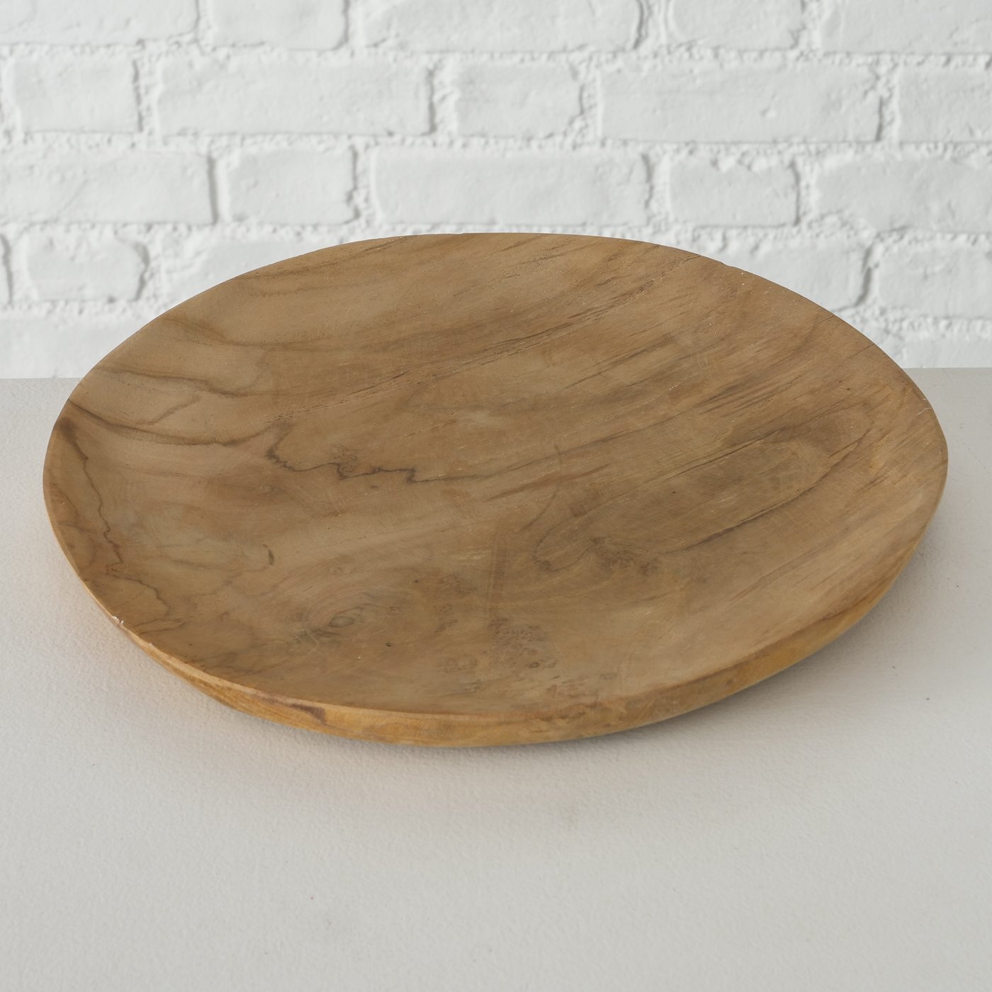 Teakholz Tellerset Kallie, natur 