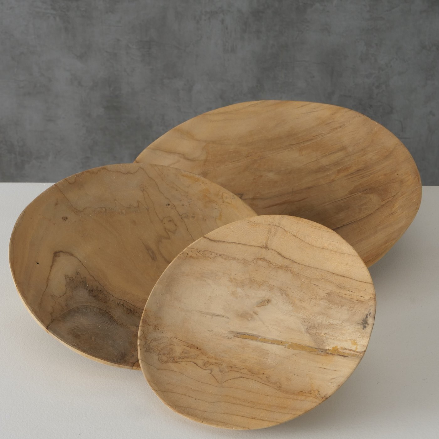 Teakholz Tellerset Kallie, natur 