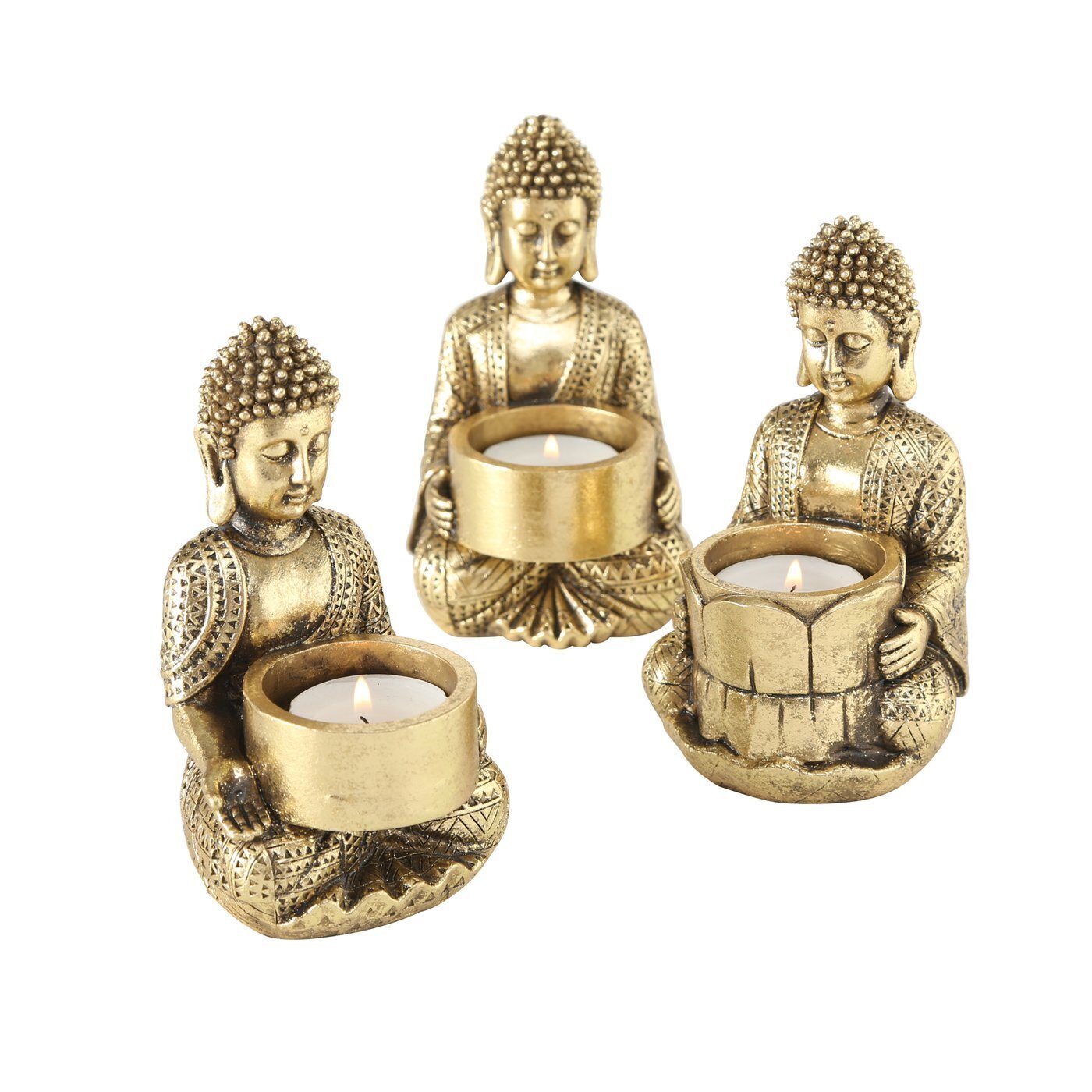 Teelichthalter Jarven 3er Set, gold 