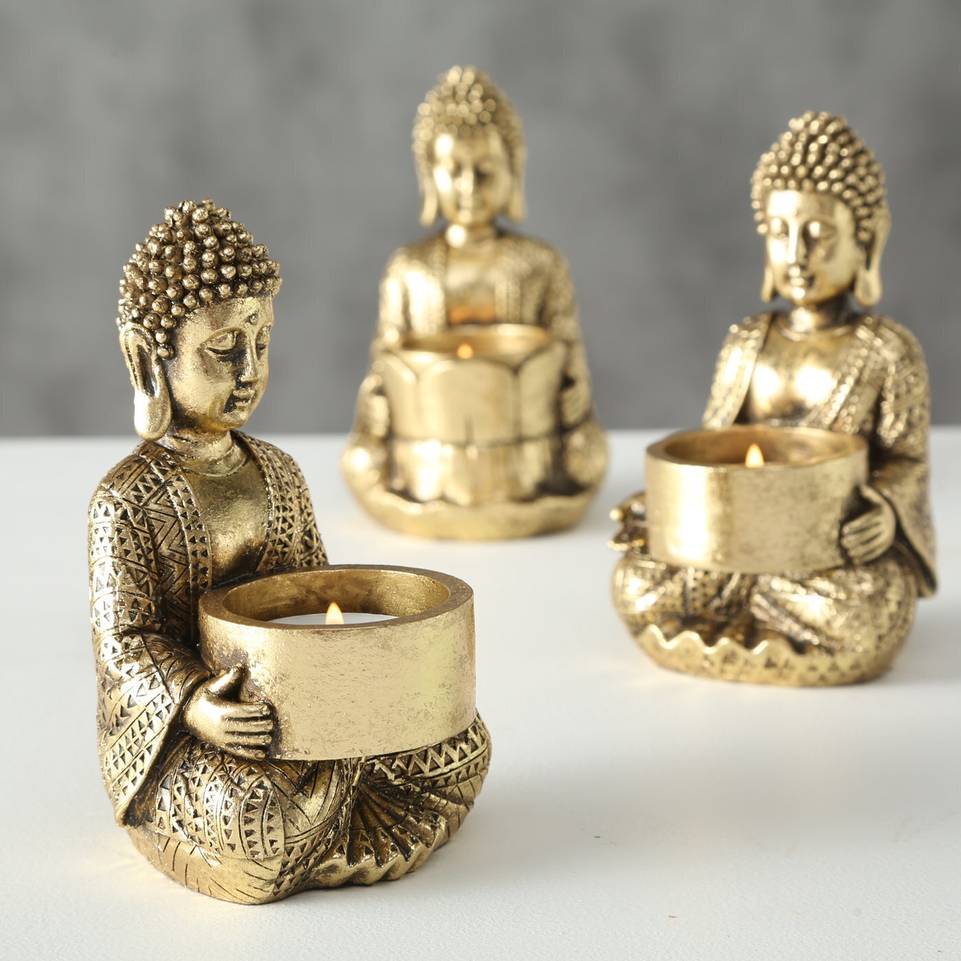 Teelichthalter Jarven 3er Set, gold 