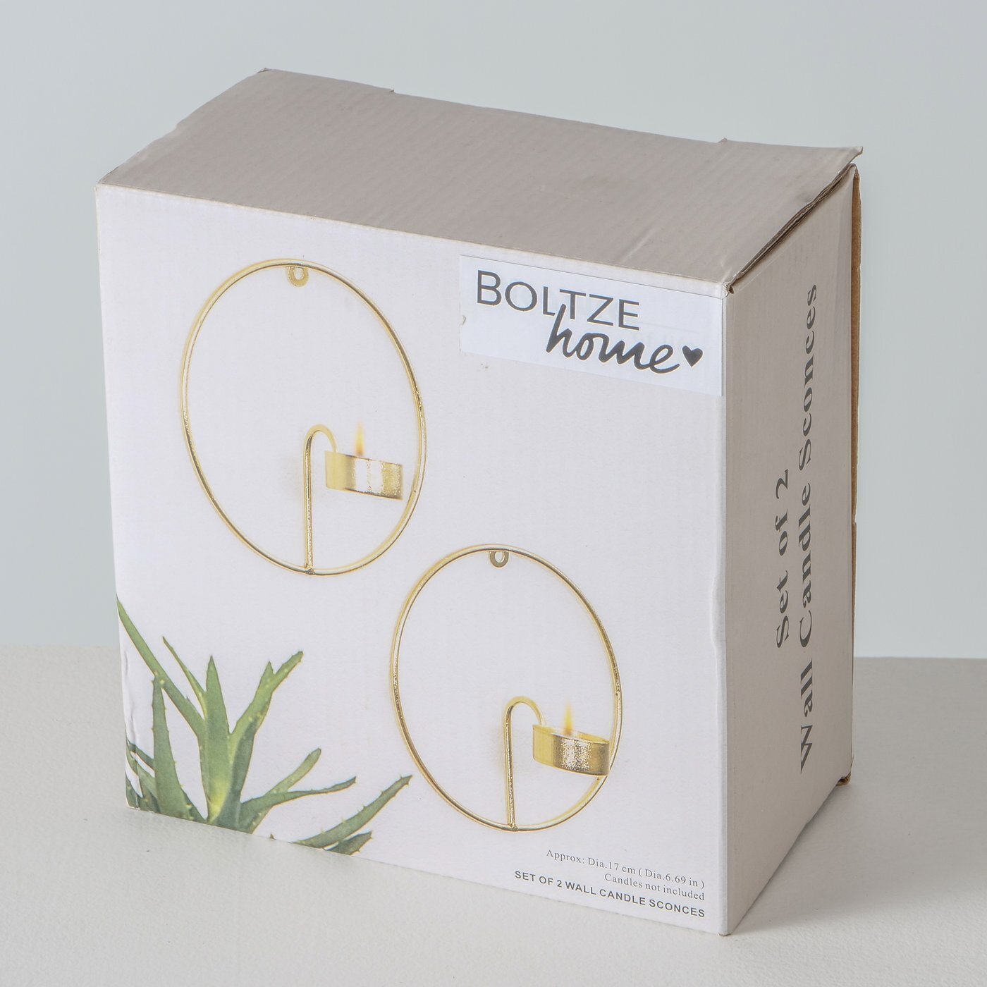 Teelichthalter Rumba 2 teilig, gold 