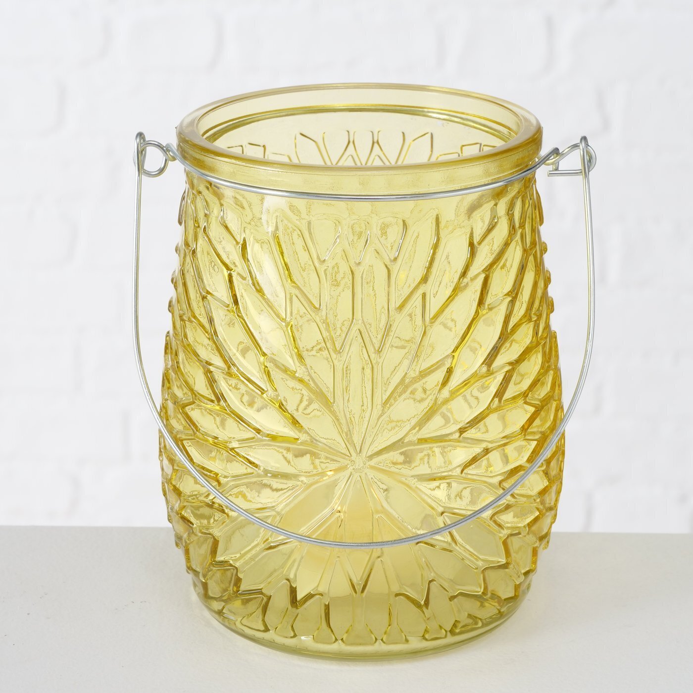 Teelichthalter Teelichtglas Mela 3er Set, gelb 