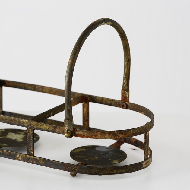 Teelichthalter Zuma Eisen, braun 38 x 13 x 11 cm