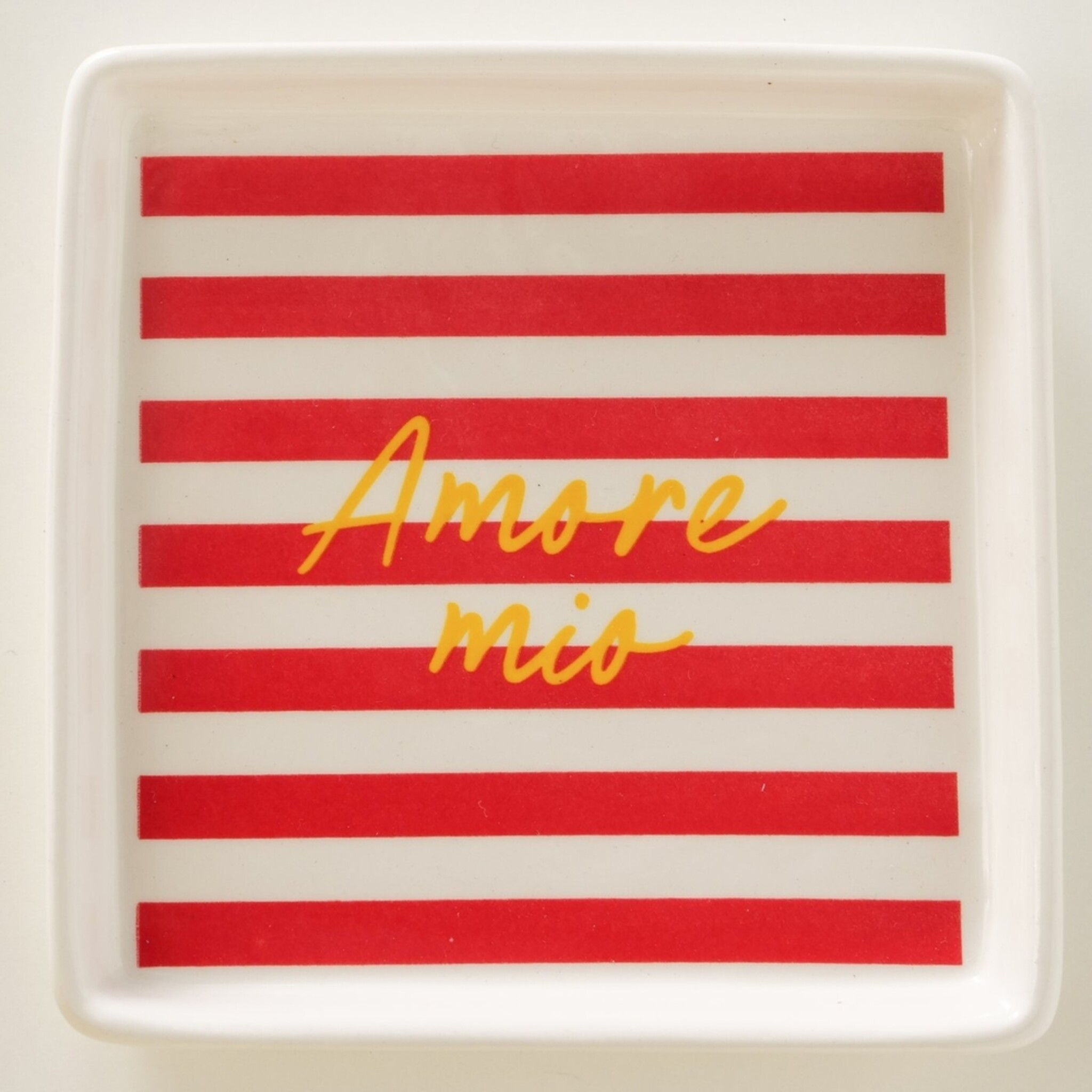 Teller Amore, 2er Set, rot 