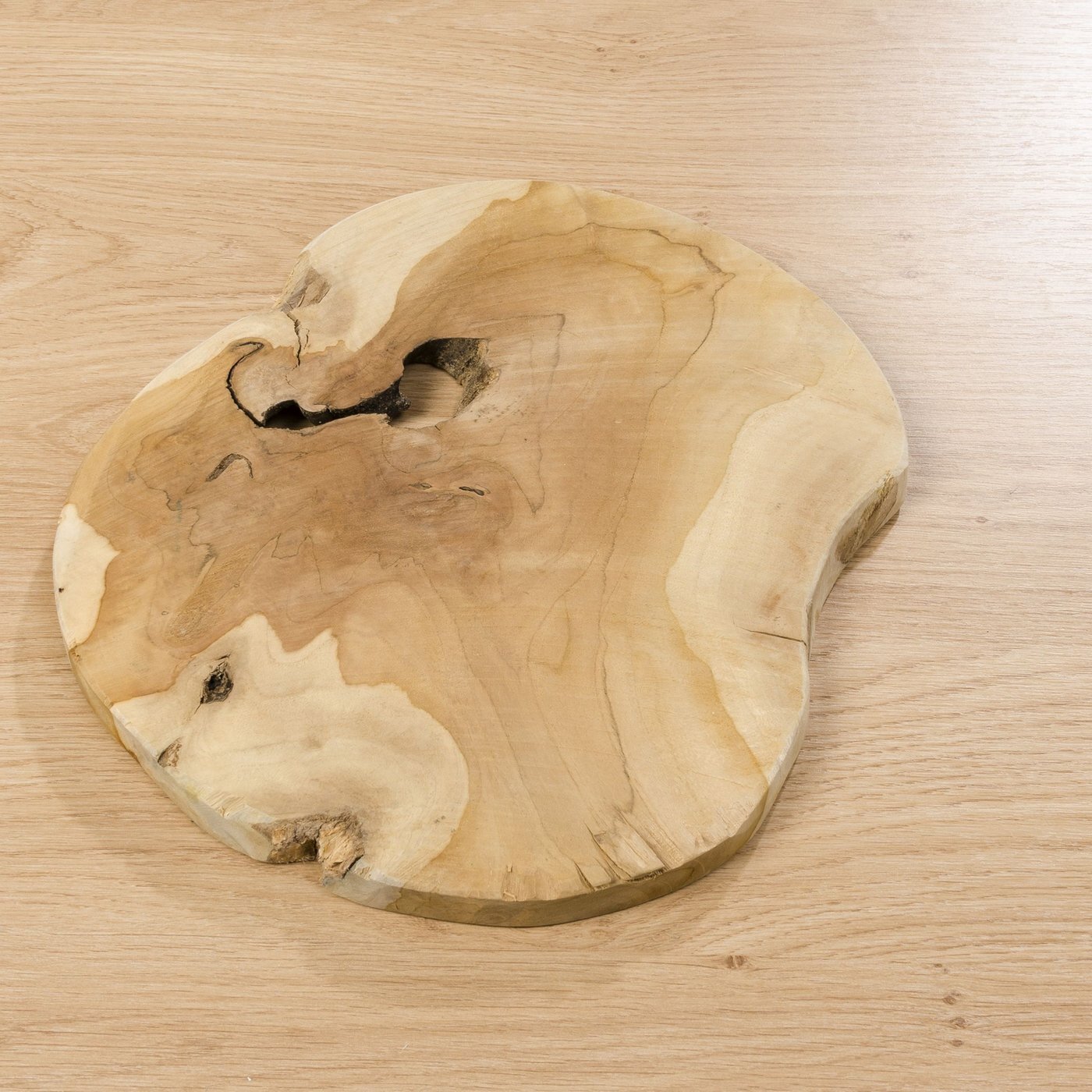 Unikat Holzbrett Teakholz, natur 