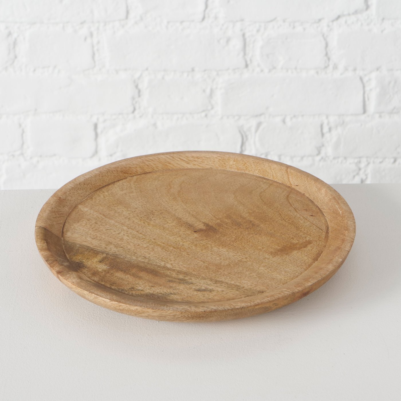 Holz Teller Tablett Maino 2-teilig, natur 