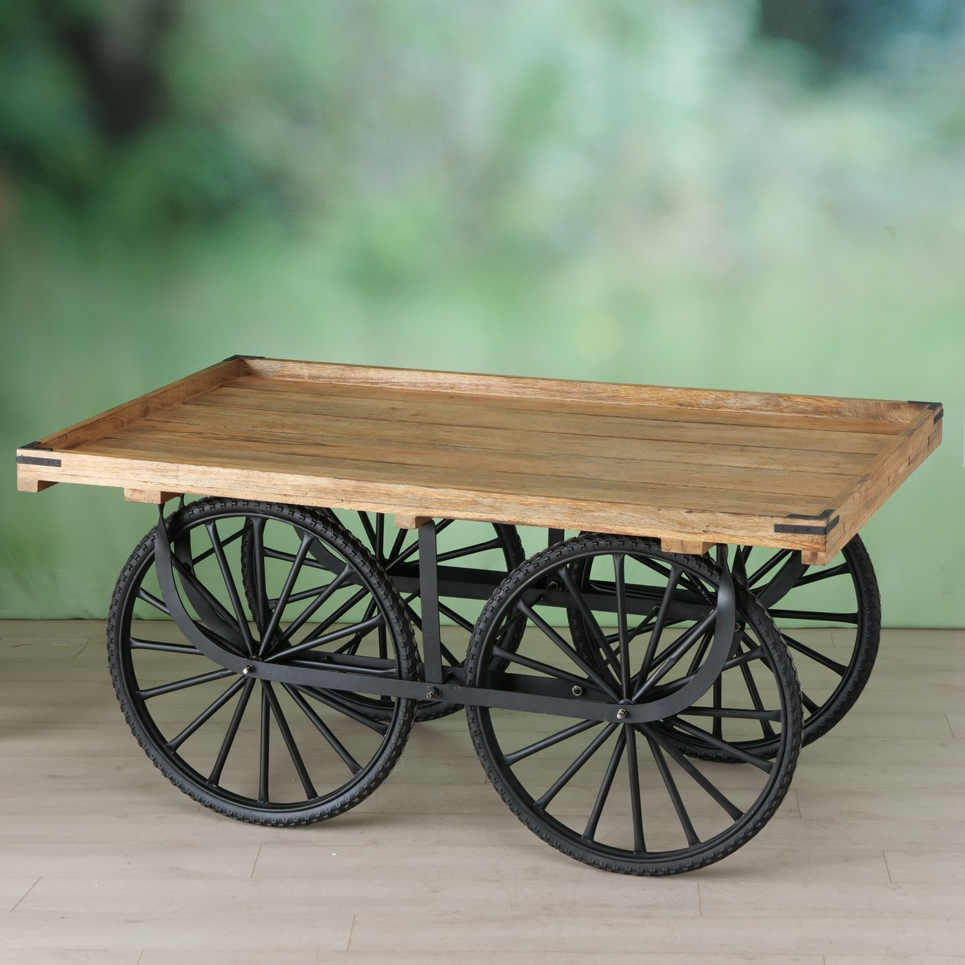 Tisch auf Rädern Porter, natur 