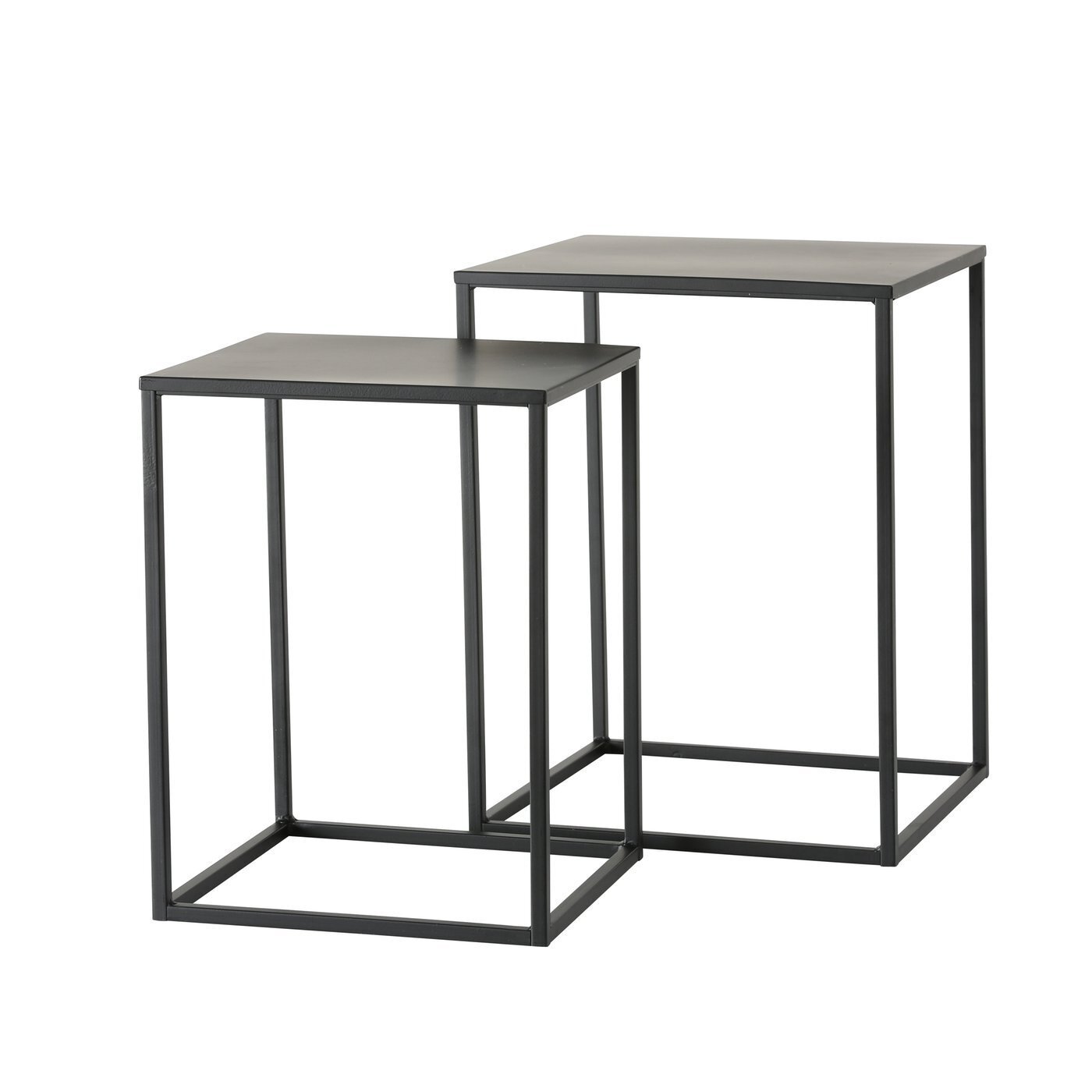 Tisch Beistelltisch Duo Trio, schwarz 