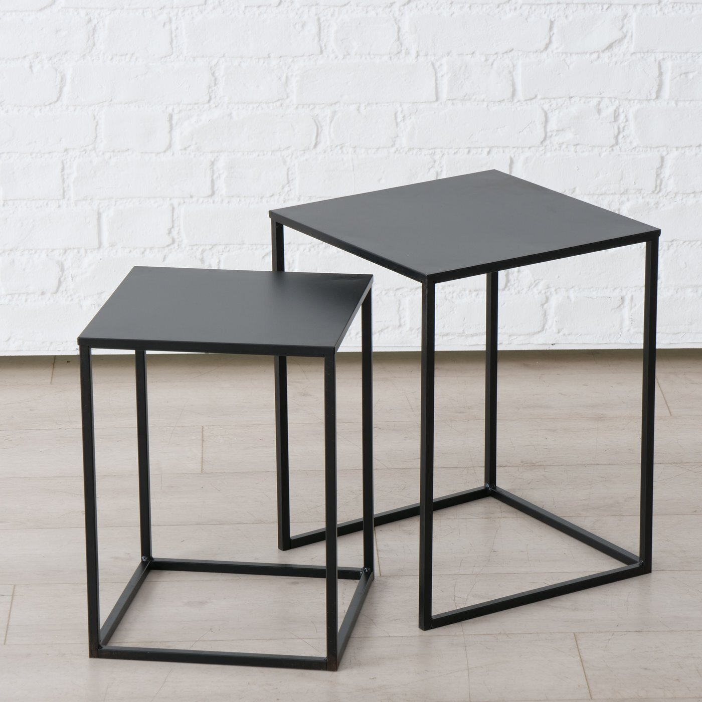 Tisch Beistelltisch Duo Trio, schwarz 