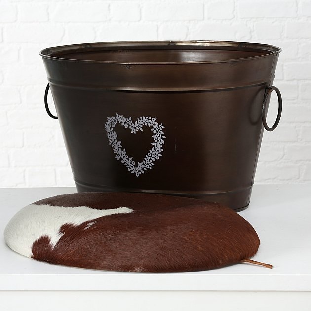 Truhe Berta 2er Set, dunkelbraun 