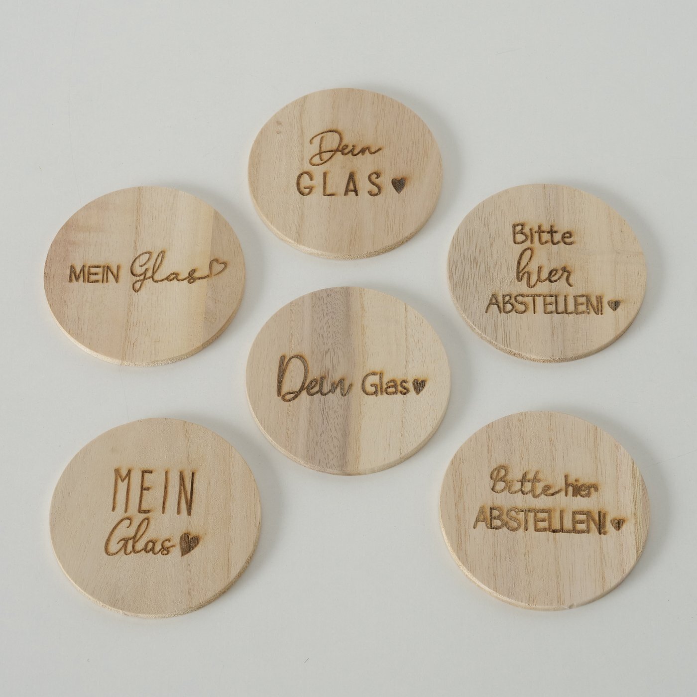 Untersetzer Mein Glas, natur 