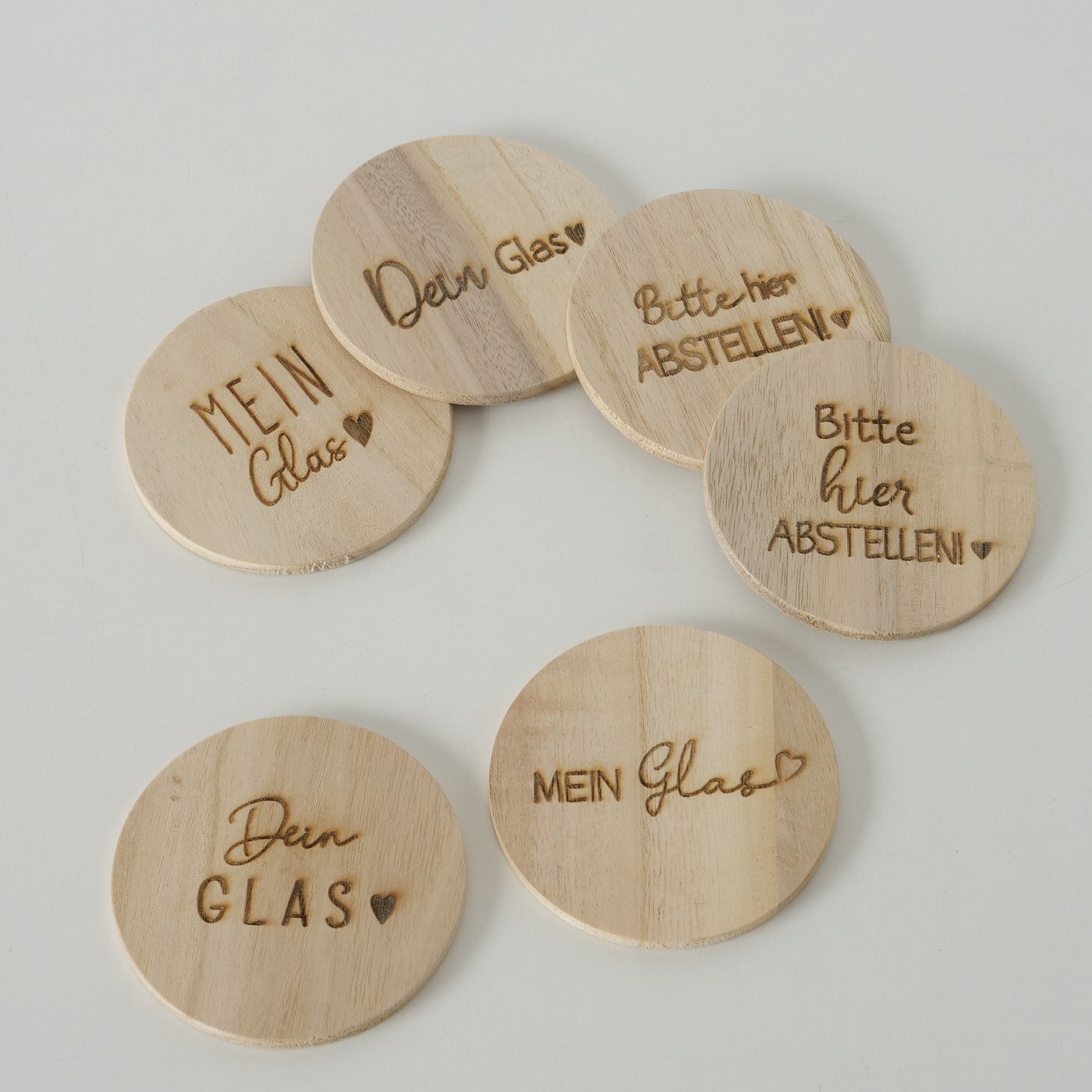 Untersetzer Mein Glas, natur 