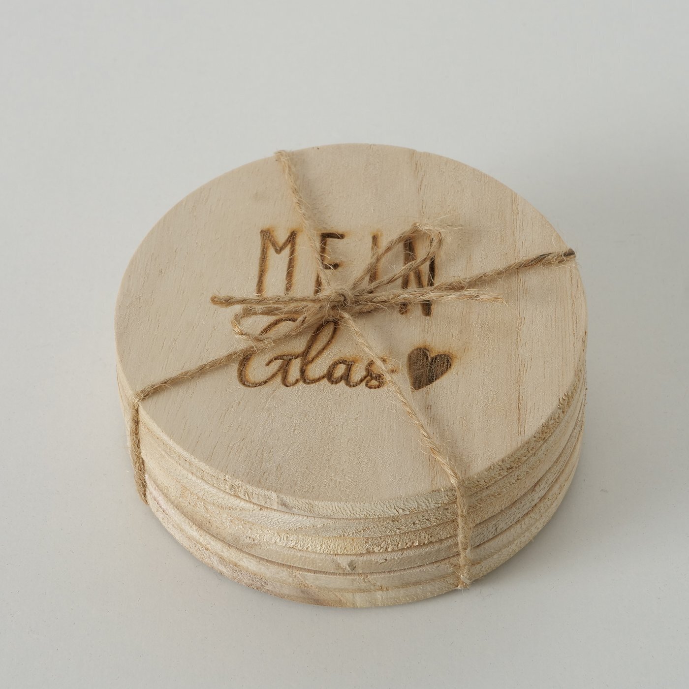 Untersetzer Mein Glas, natur 