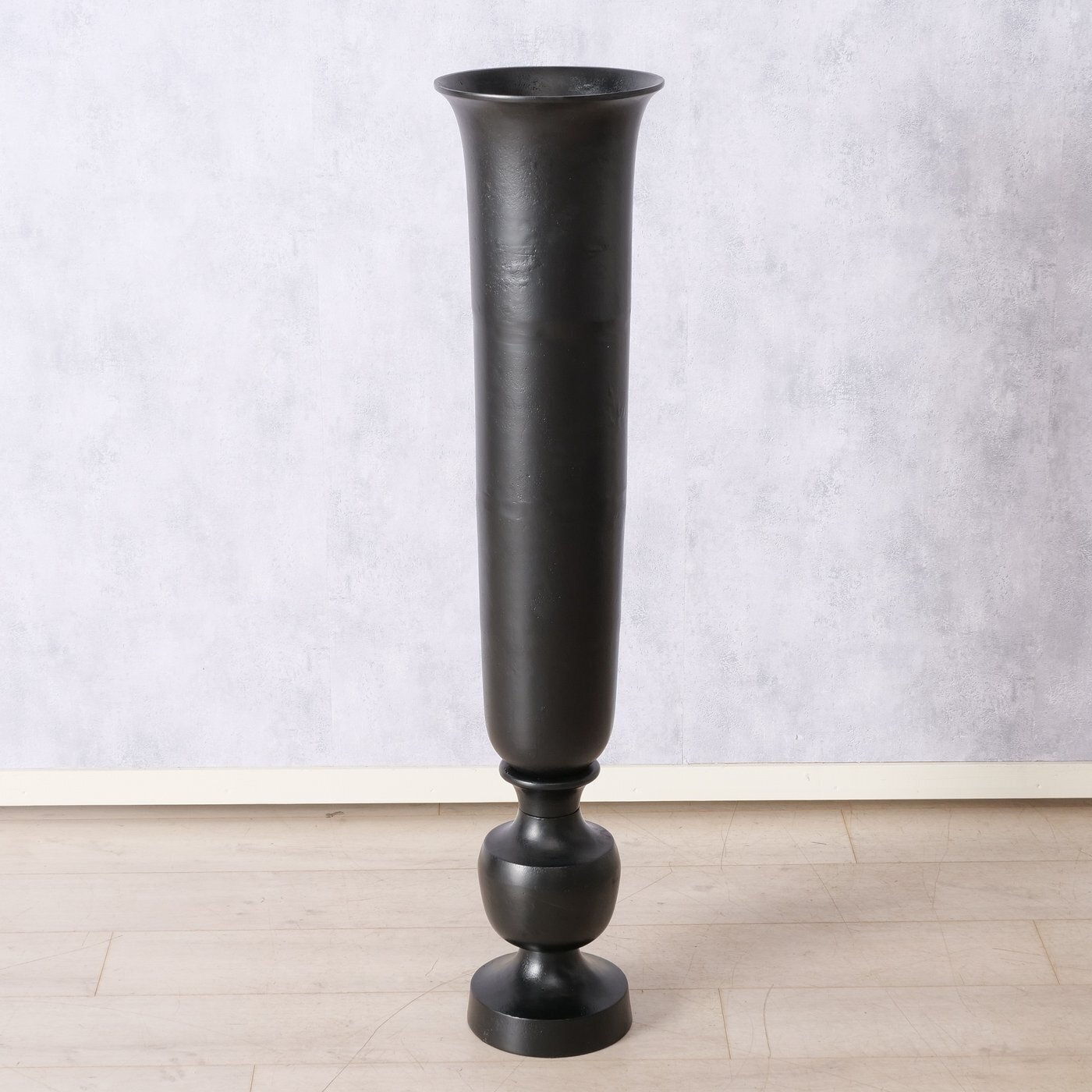 XXL Standvase Basuma, schwarz H123 x ⌀28 cm