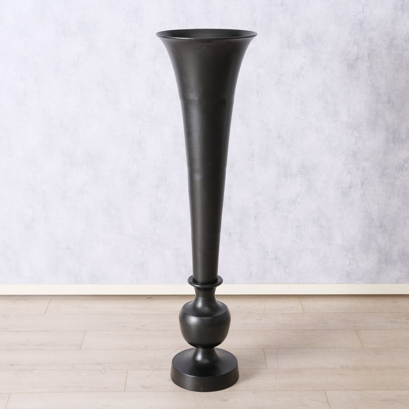 XXL Standvase Basuma, schwarz H145 x ⌀40 cm