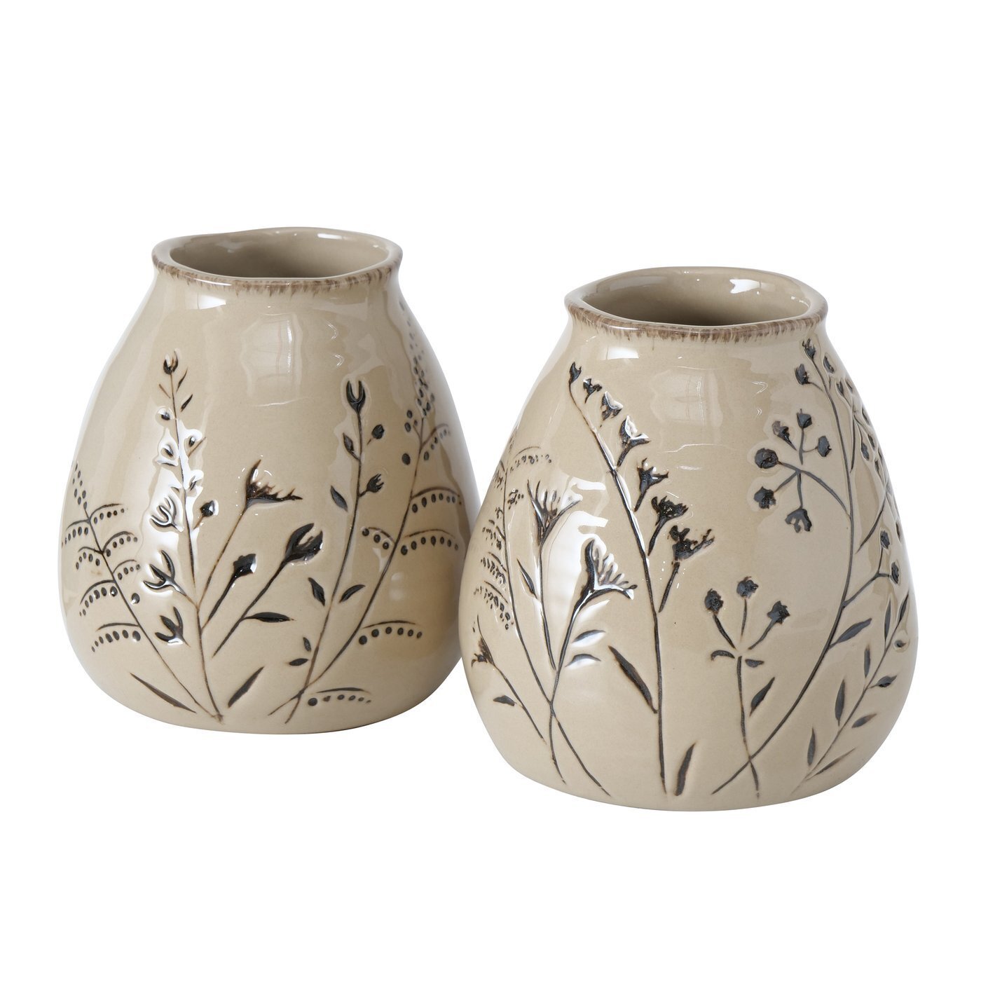 Vase Botanico 2er Set, taupe 