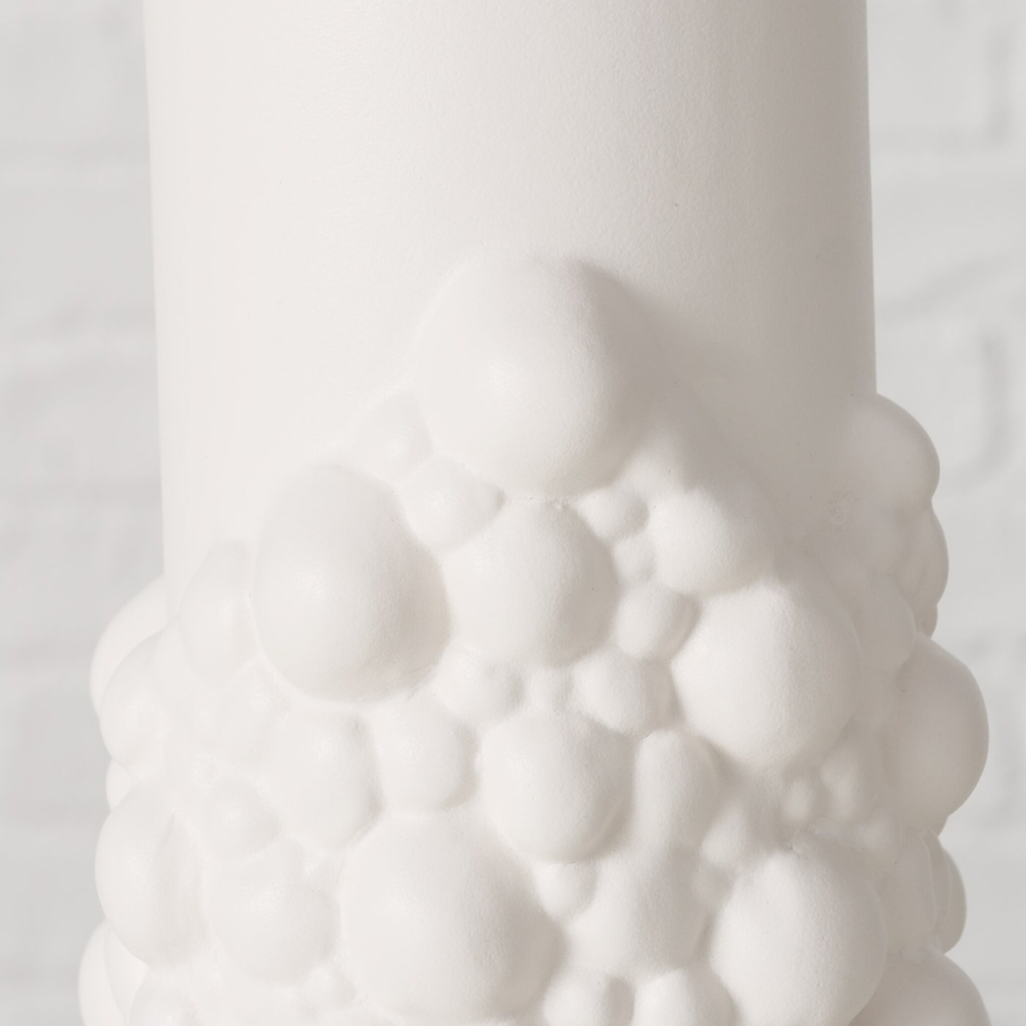 Vase Bule aus Steingut, weiss 20,3 cm, Ø 11 cm