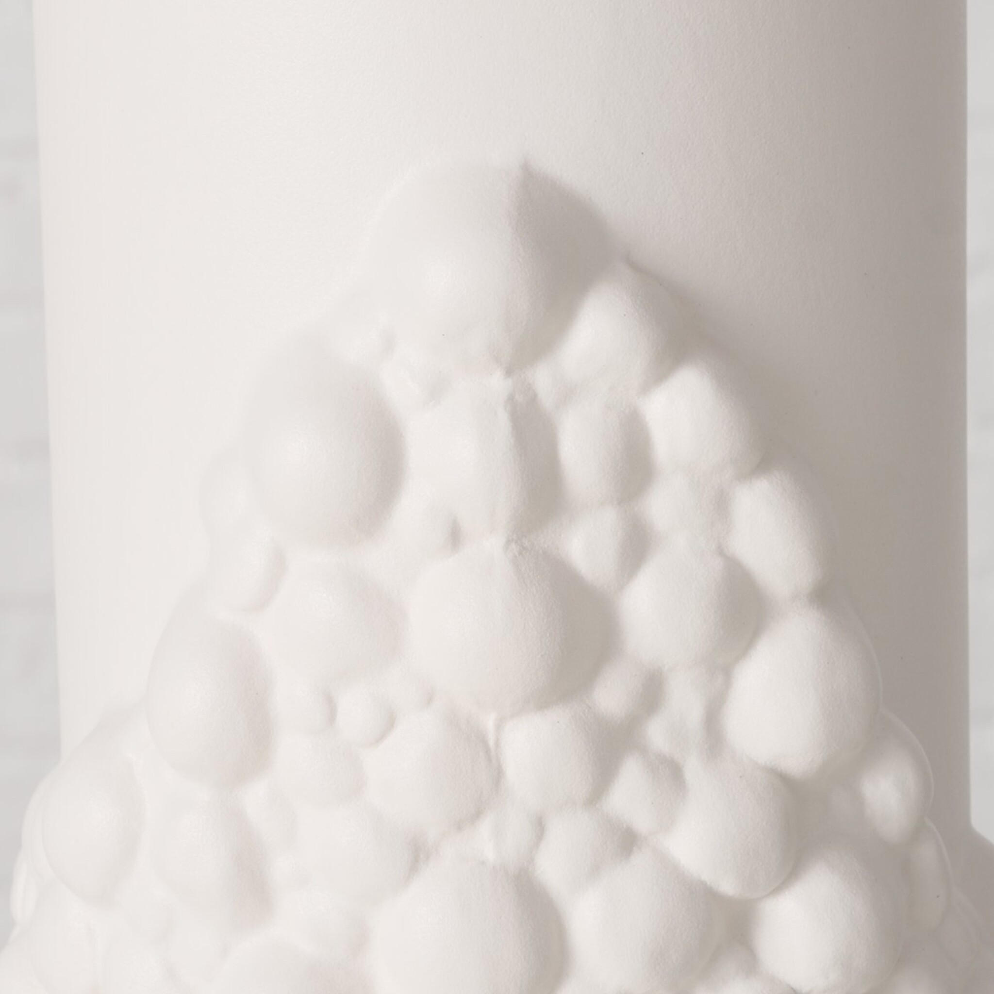 Vase Bule aus Steingut, weiss 30,5 cm, Ø 15,3 cm