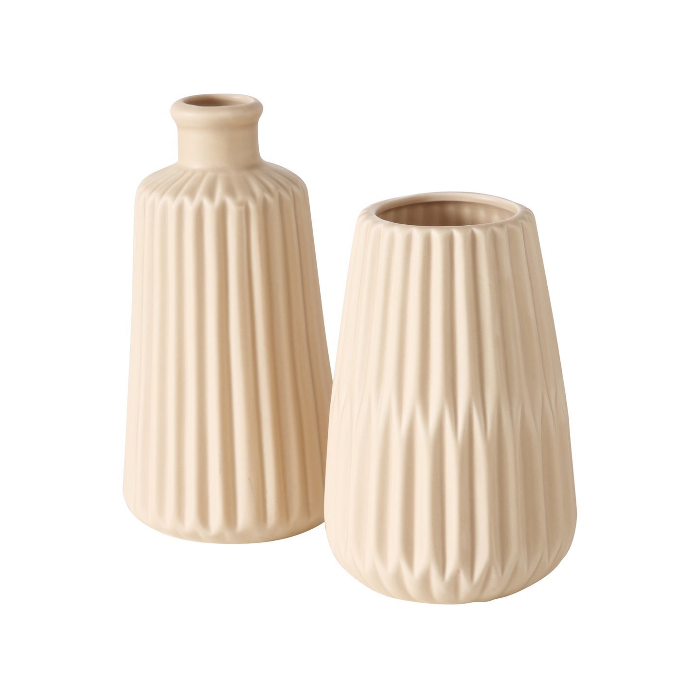 Vase Esko 2er-Set, beige
